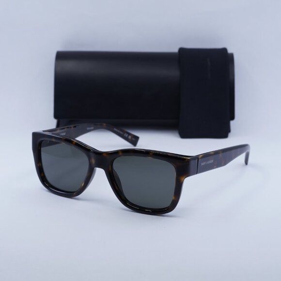 Saint Laurent Paris Saint Laurent SL674 003 Sunglasses Havana Square Frame, Grey Size ONE SIZE - 1 Thumbnail