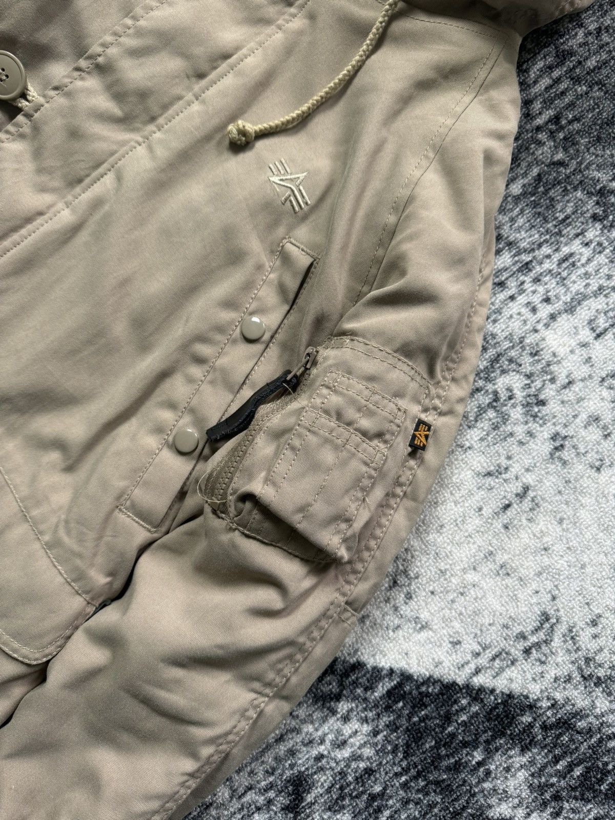 Alpha Industries × Vintage Vintage Alpha Industries Diwn Jacket Parkas Faux Fur Size S / US 4 / IT 40 - 2 Thumbnail