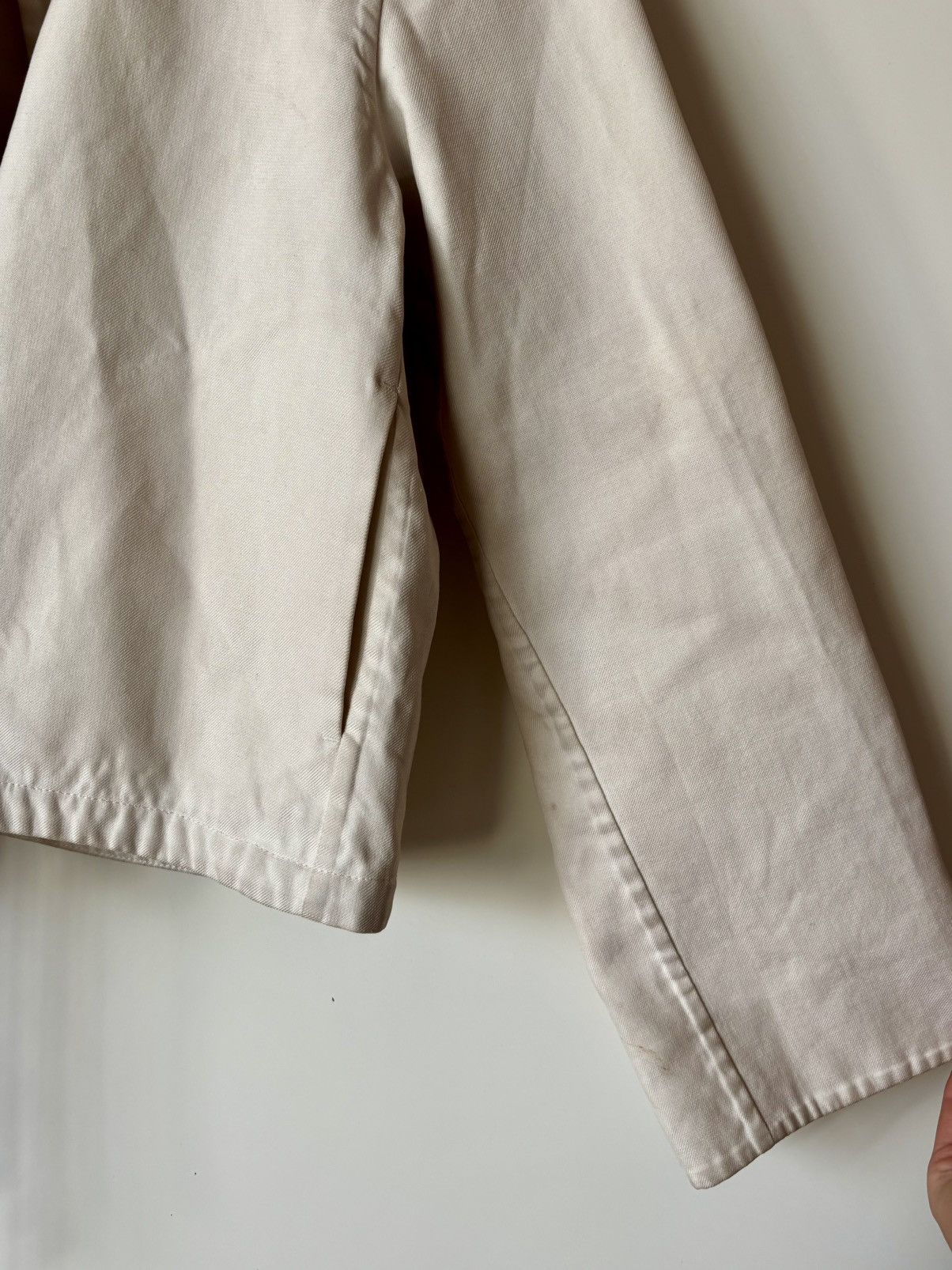 Jil Sander Jil Sander cropped Blouson Jacke – Off-White/Creme – 32 xs Size XXS / US 00 / IT 34 - 3 Thumbnail