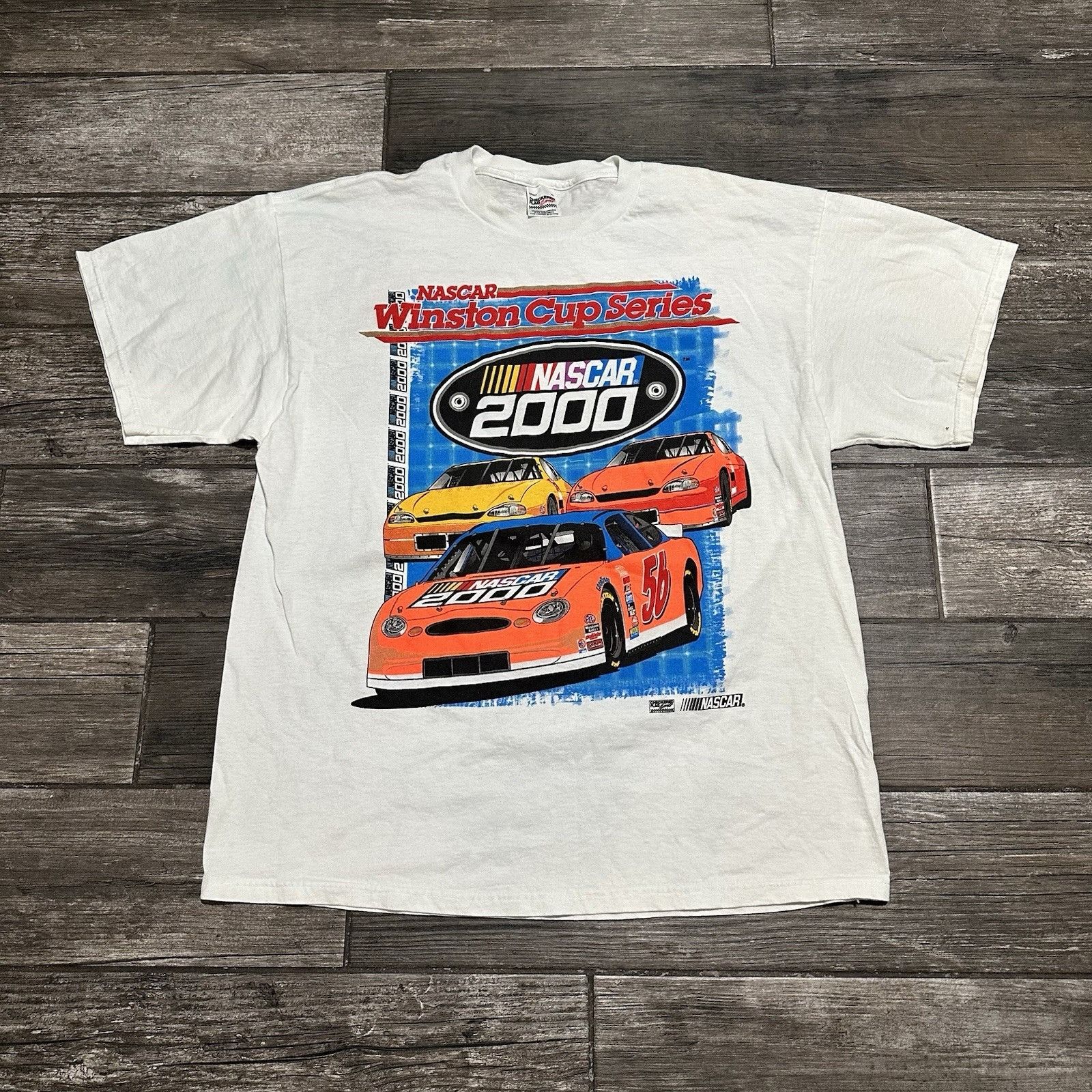 NASCAR VTG 2000 NASCAR WINSTON CUP SERIES WHITE RACING T-SHIRT SZ X Size US XL / EU 56 / 4 - 2 Thumbnail