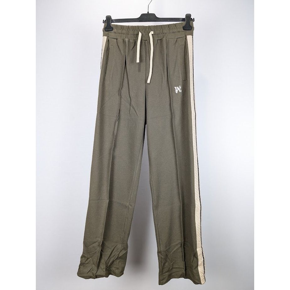 Palm Angels o1rshd1 Monogram Piquet Track Pant in Brown Off White Size US 34 / EU 50 - 3 Thumbnail