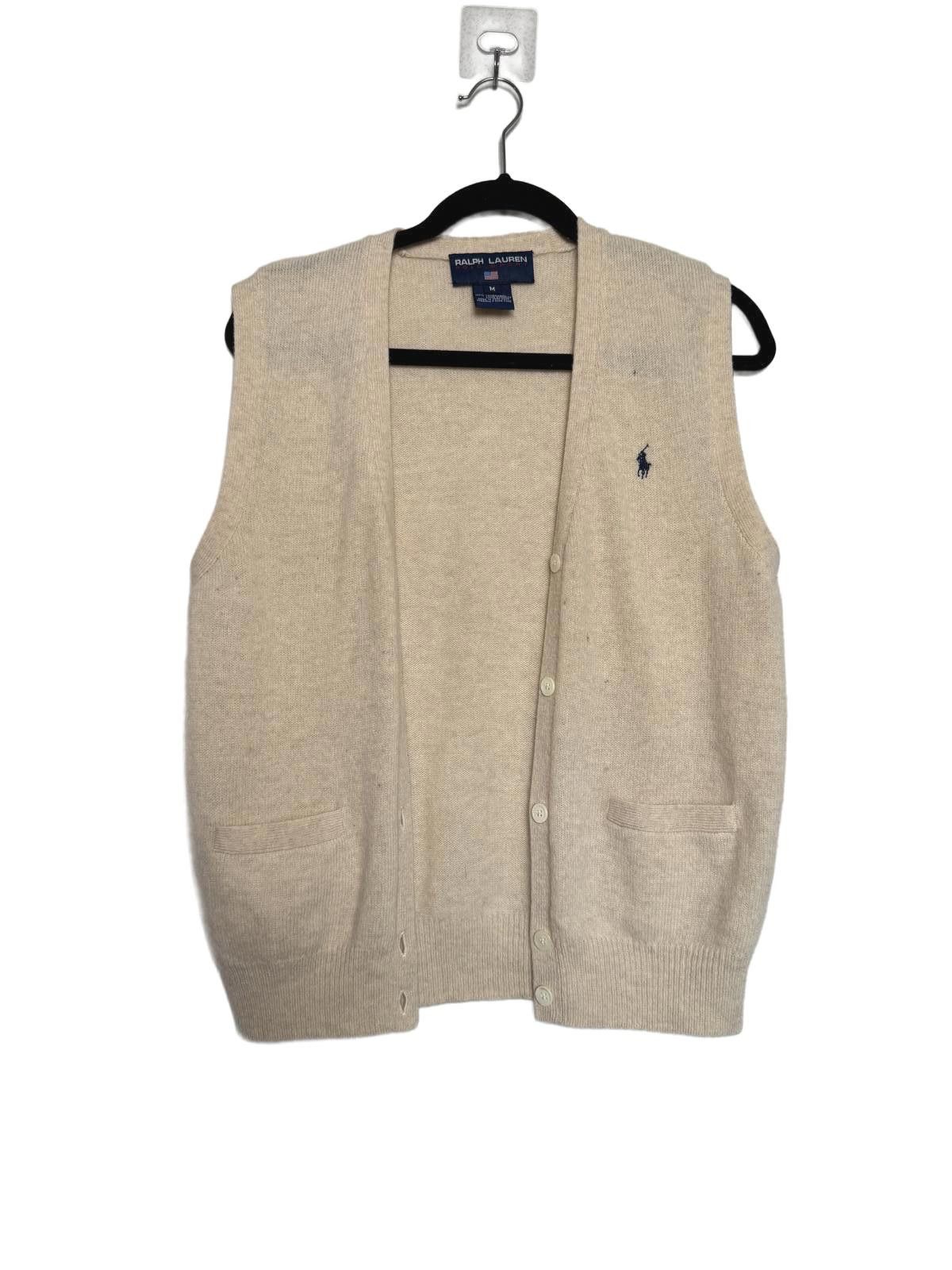 Vintage Polo Ralph Lauren Cream Lamb Wool Vest
