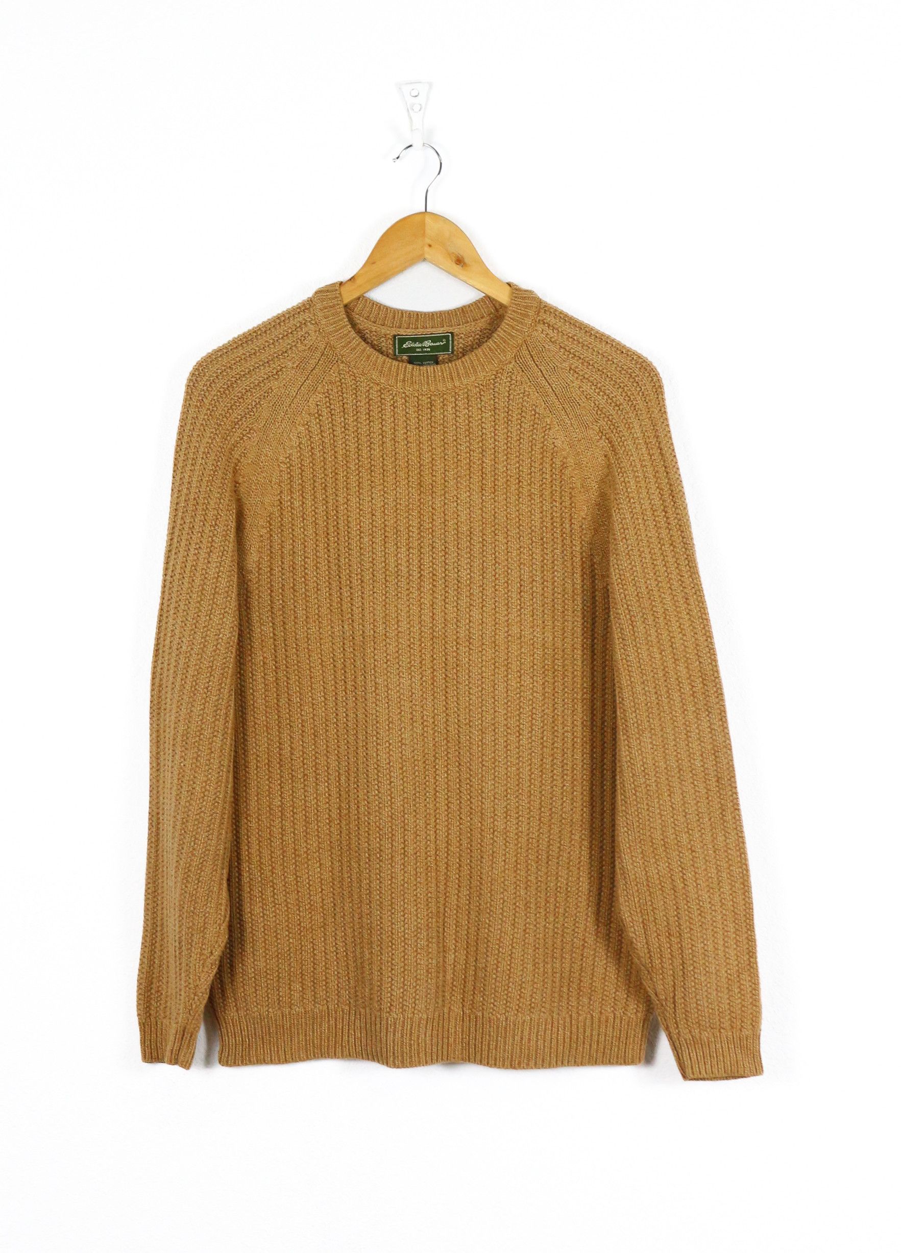 Eddie Bauer Eddie Bauer USA Brown Waffle Ribber Sweater 90s Heritage Size US S / EU 44-46 / 1 - 1 Thumbnail
