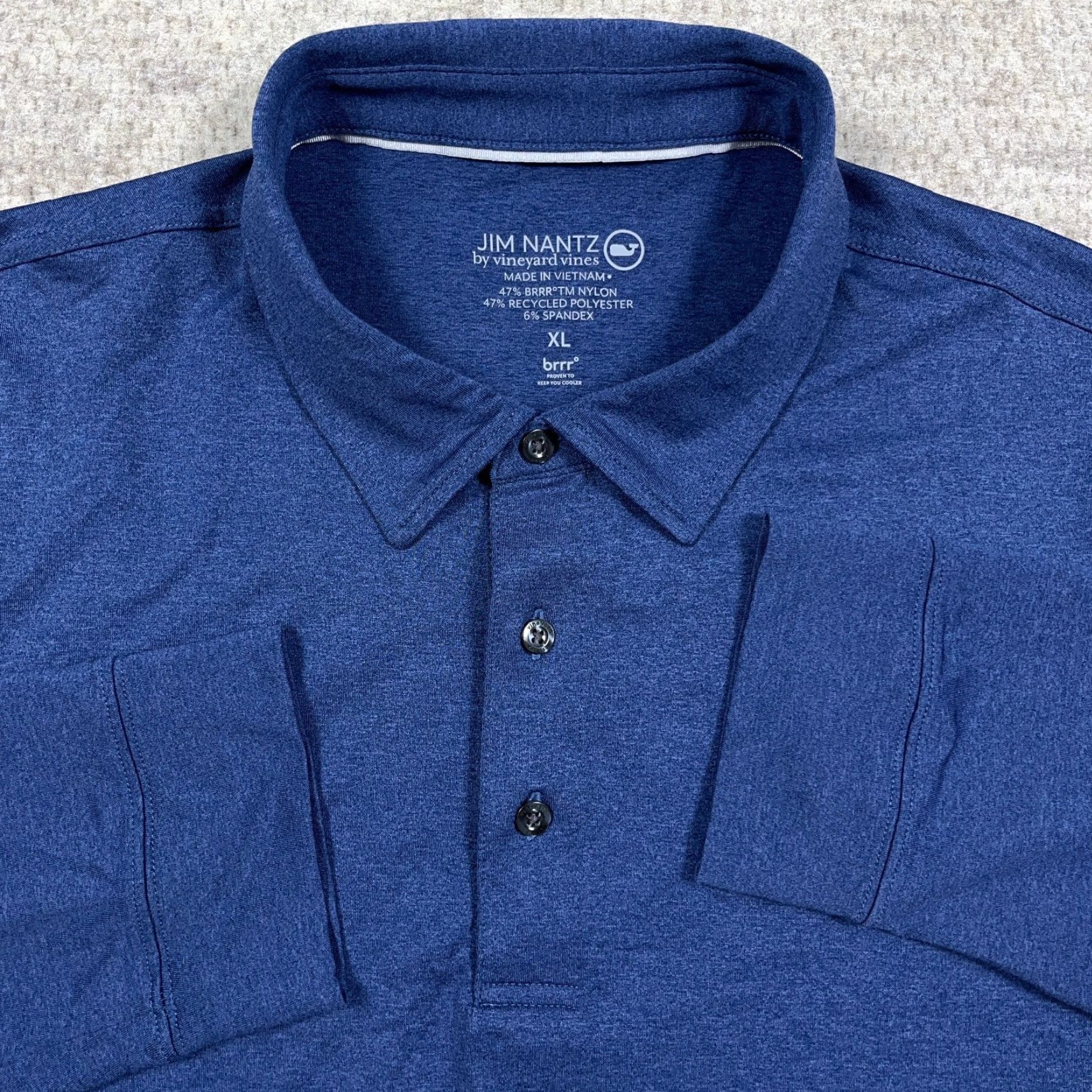 Vineyard Vines Vineyard Vines Polo Shirt Men XL Blue Long Sleeve Performance Jim Nantz Adult Polo Size US XL / EU 56 / 4 - 2 Thumbnail