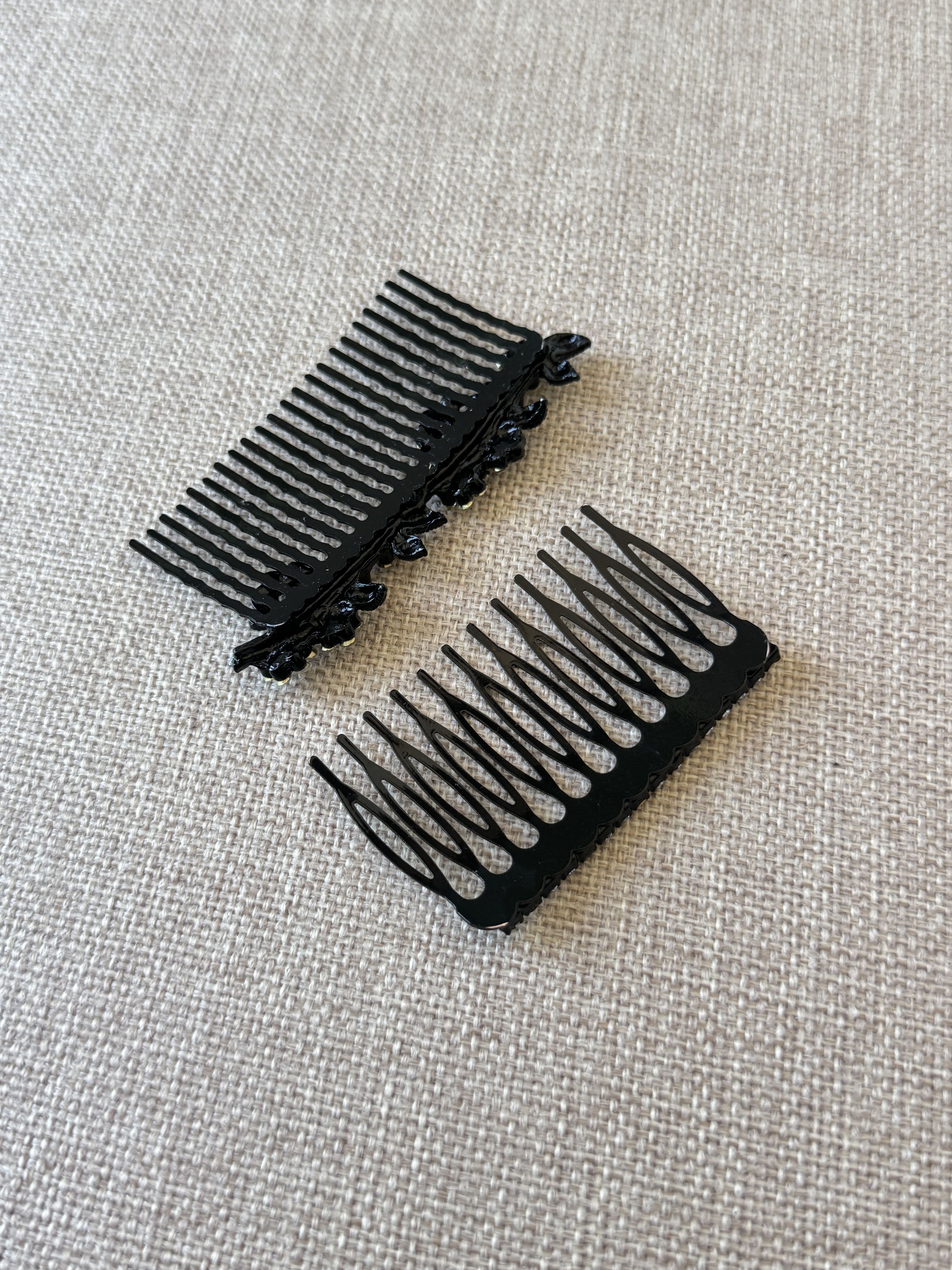 Other Black Rhinestone Floral Hair Comb Set Size ONE SIZE - 5 Thumbnail