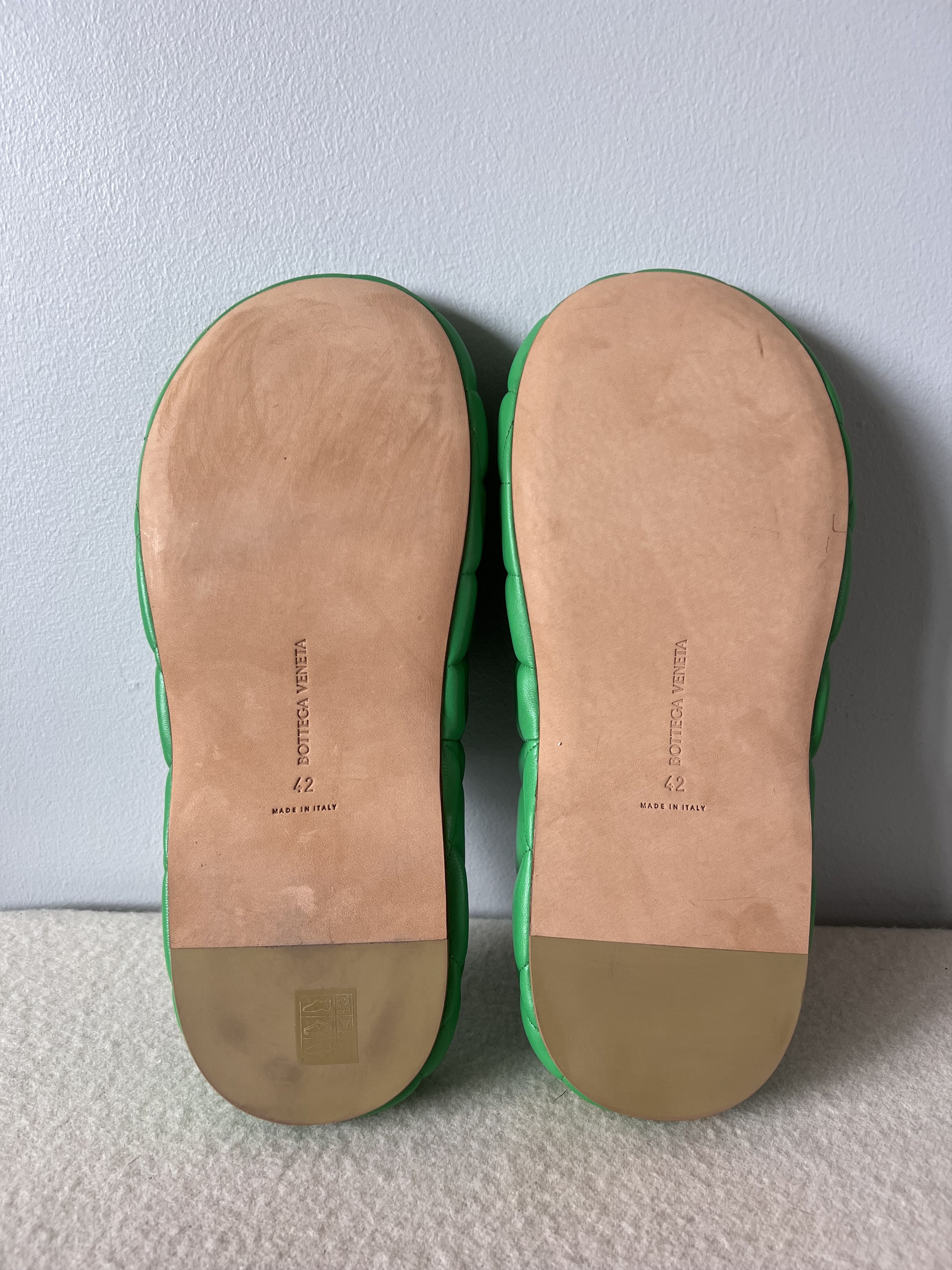 Bottega Veneta Bottega Veneta Padded Leather Sandals in Green Size US 9 / EU 42 - 6 Thumbnail