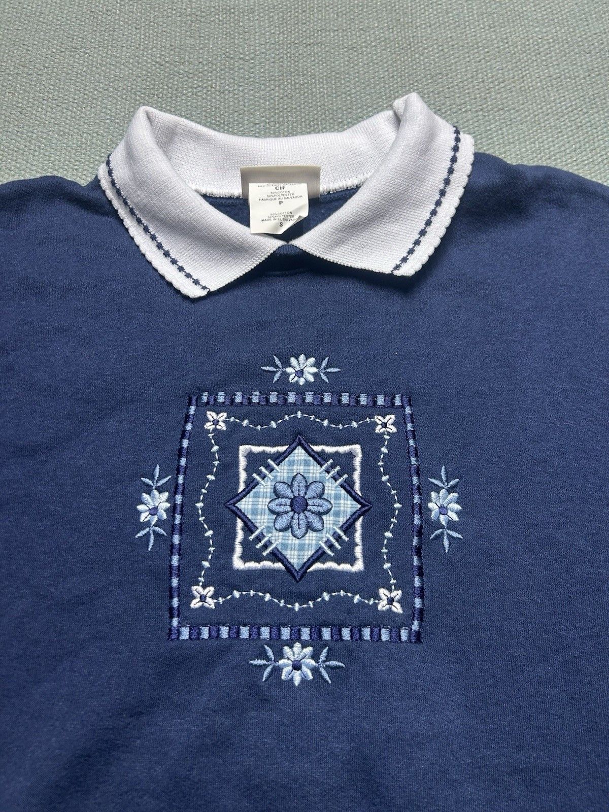Vintage Vtg top stitch morning sun sweatshirt flower cute women smal Size S / US 4 / IT 40 - 3 Thumbnail