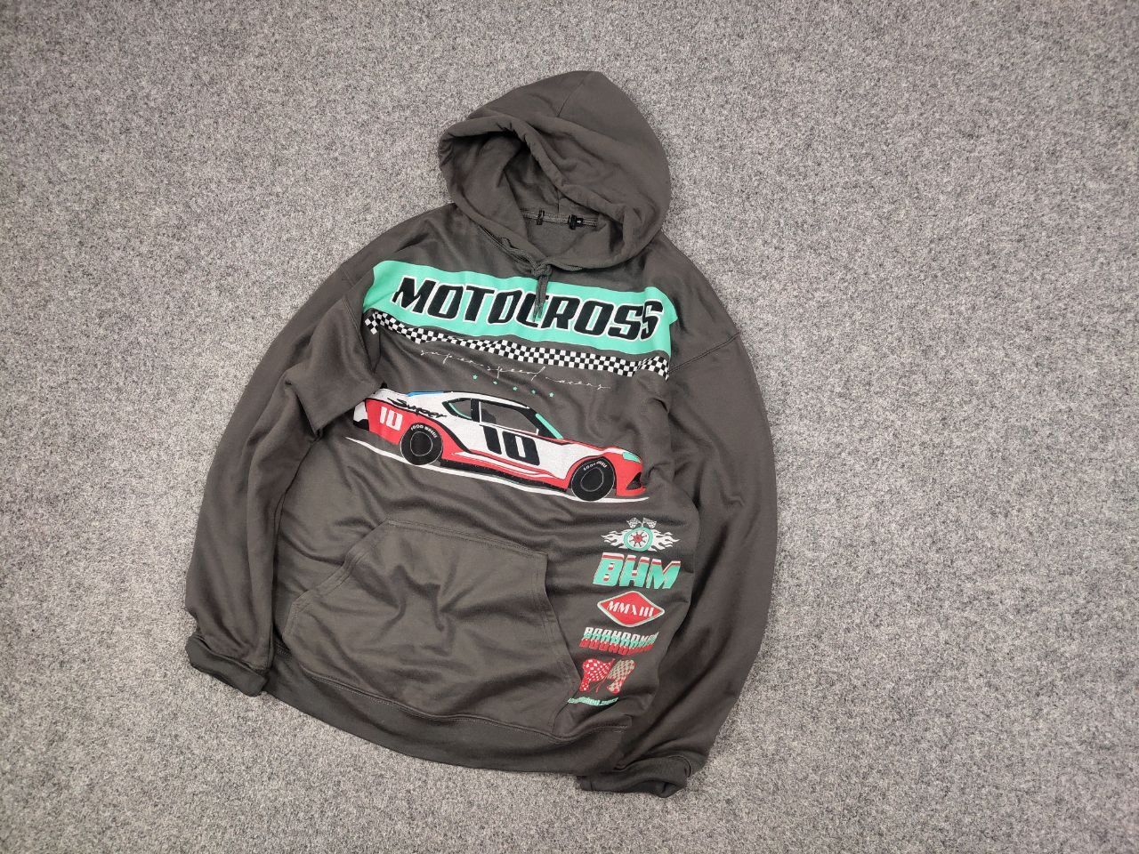 NASCAR Vintage Motocross Car Racing Nascar Logo Gray Hoodie Size US M / EU 48-50 / 2 - 3 Thumbnail