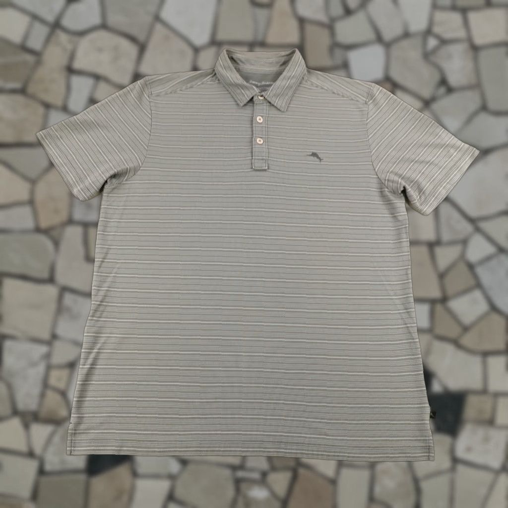 Tommy Bahama Tommy Bahama Polo Shirt Mens Large Gray Stripes Island Zone Pima Cotton Marlin Polo Shirt Mens Large Gray Stripes Island Zone Pima Cotton Marlin Size US L / EU 52-54 / 3 - 1 Thumbnail