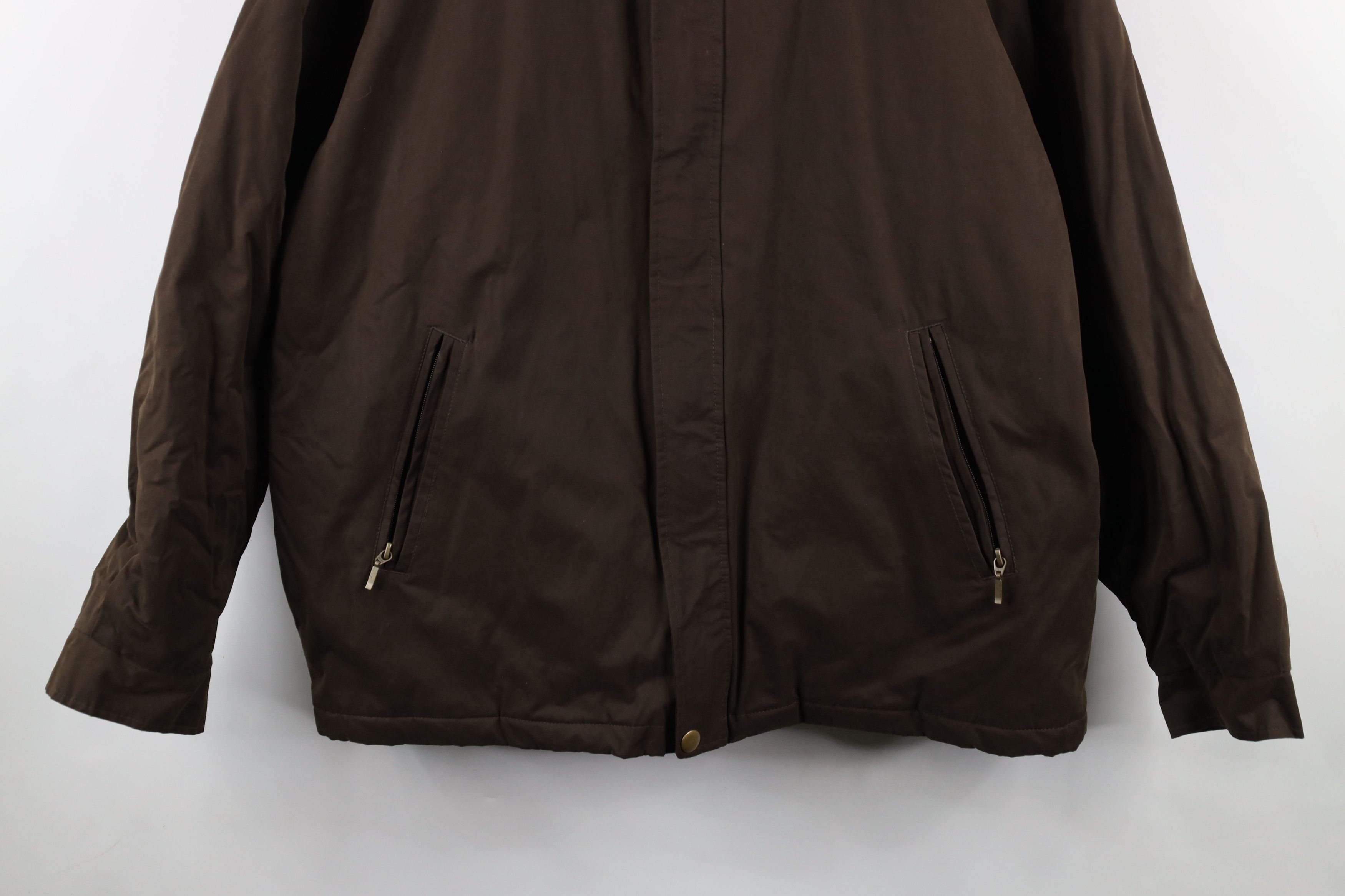 Vintage Vintage 90s Streetwear Lined Full Zip Collared Jacket Brown Size US XL / EU 56 / 4 - 3 Thumbnail
