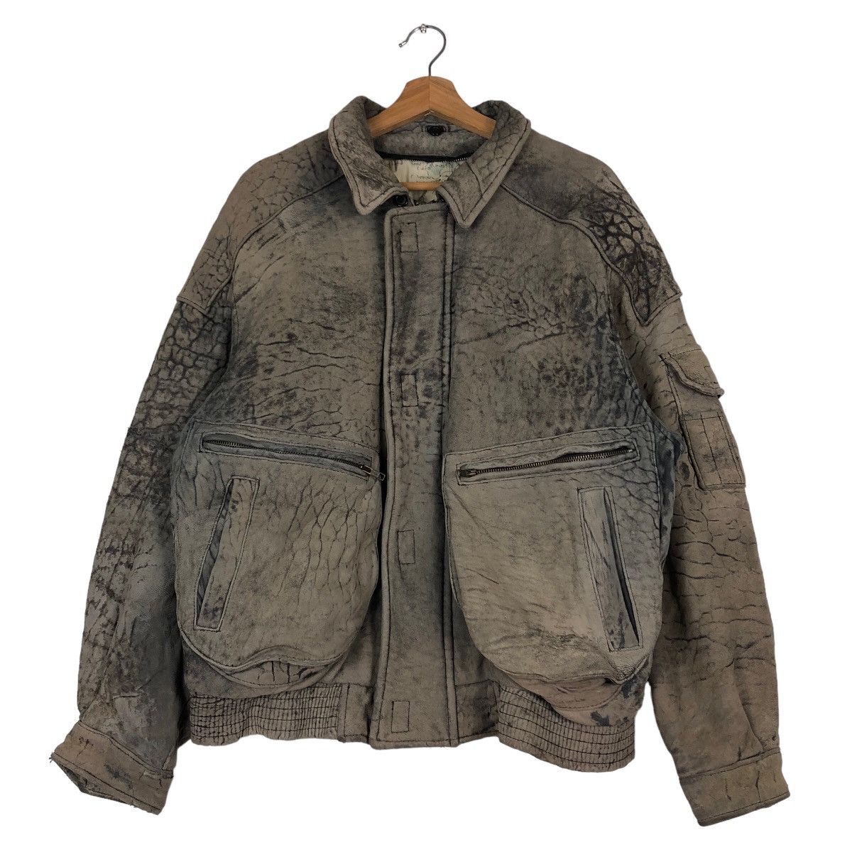 Vintage 🔥Vintage Fly Leather Jacket Bomber Map Lining Military Size US M / EU 48-50 / 2 - 1 Thumbnail