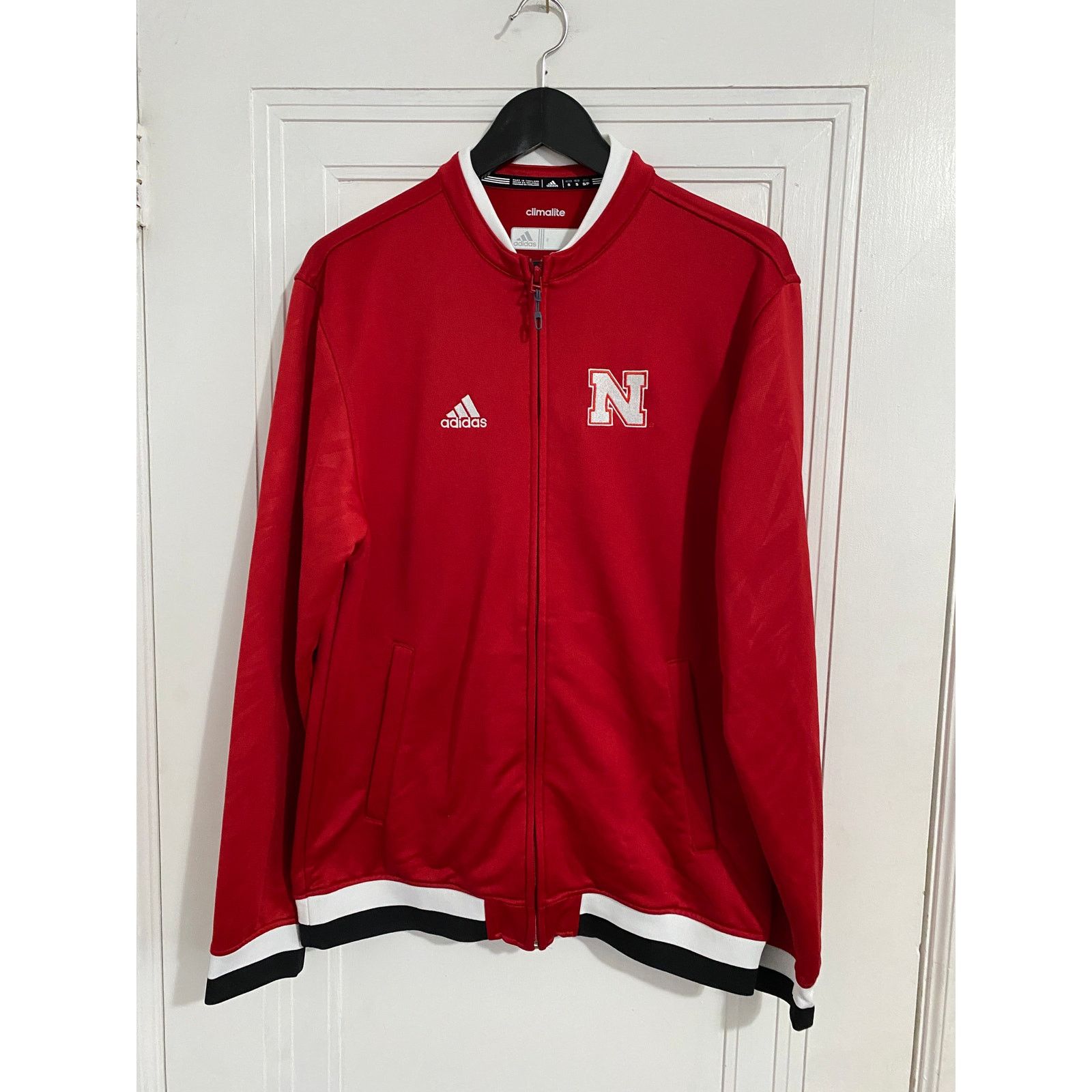 Adidas Nebraska Cornhuskers Red Full-Zip Adidas Sweatshirt Size S Size US S / EU 44-46 / 1 - 1 Thumbnail