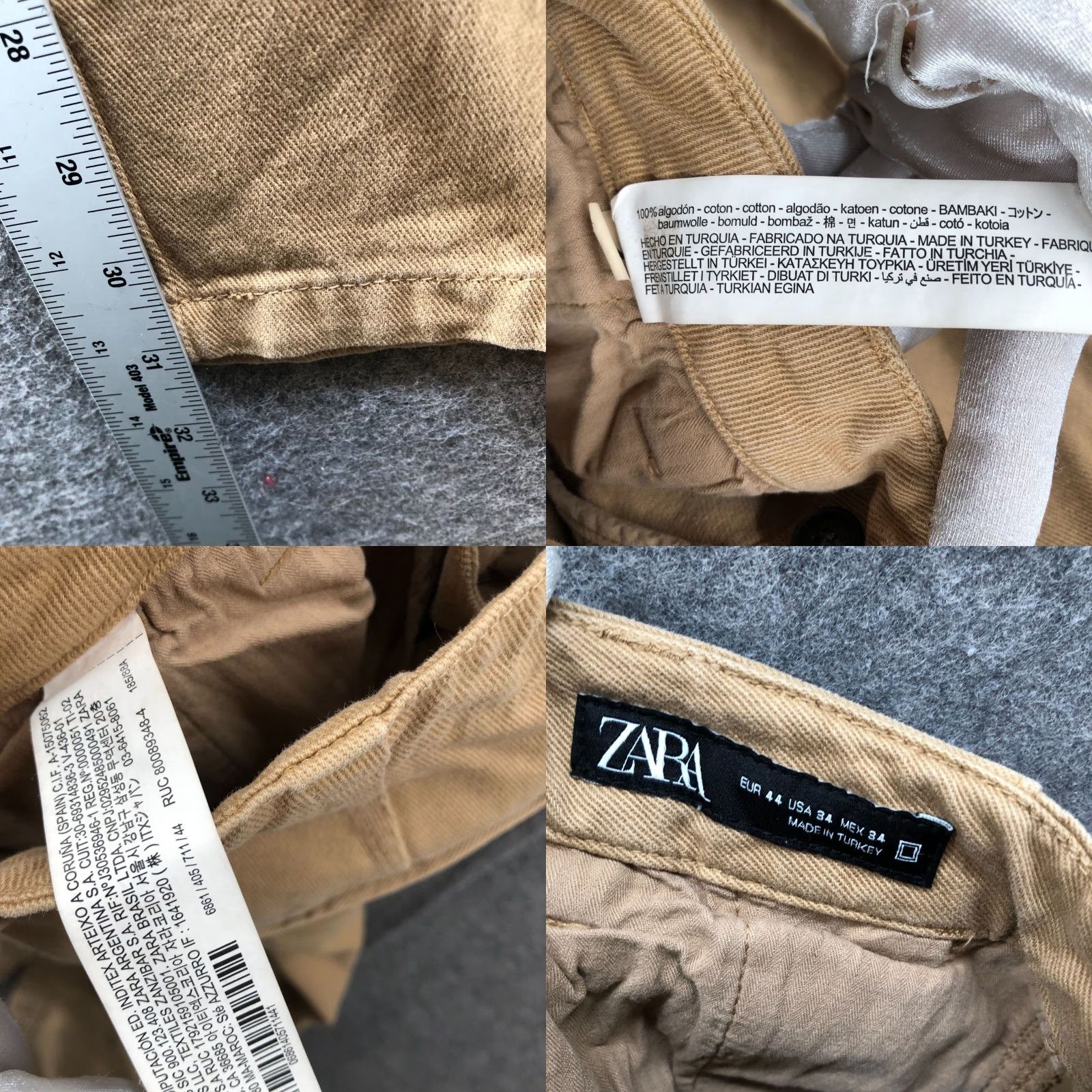 Zara **Zara Mens 34 Tan Chino Pants Regular Fit Cotton** User: Zara Mens 34 Tan Chino Pants Regular Fit Cotton Size US 34 / EU 50 - 8 Thumbnail
