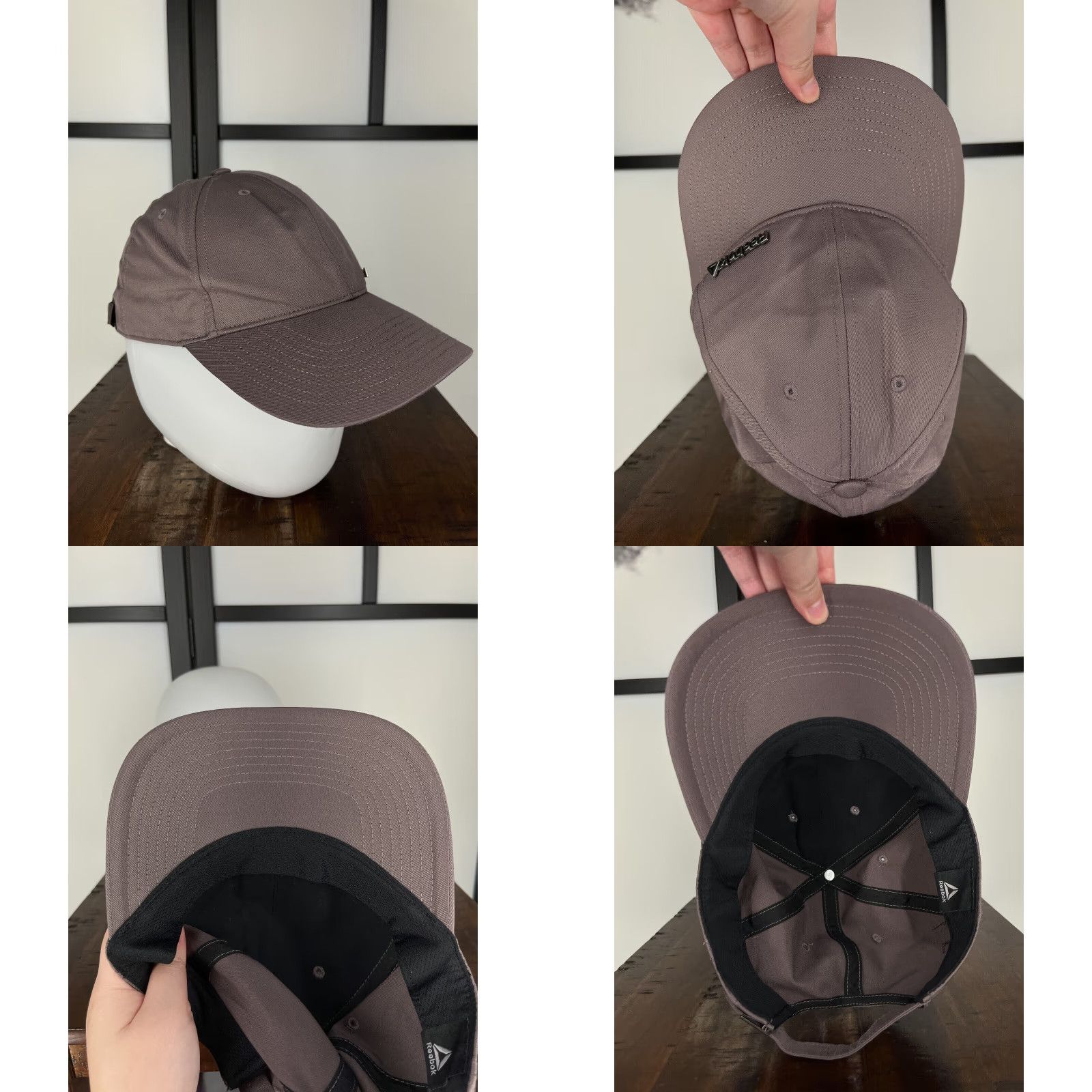 Reebok Reebok Hat Cap Baseball Cap Unisex Adults One Size Gray Purple Metal Logo Cotton Polyester Adjustable Lightweight Twill Star Logo Outdoor Size ONE SIZE - 8 Thumbnail
