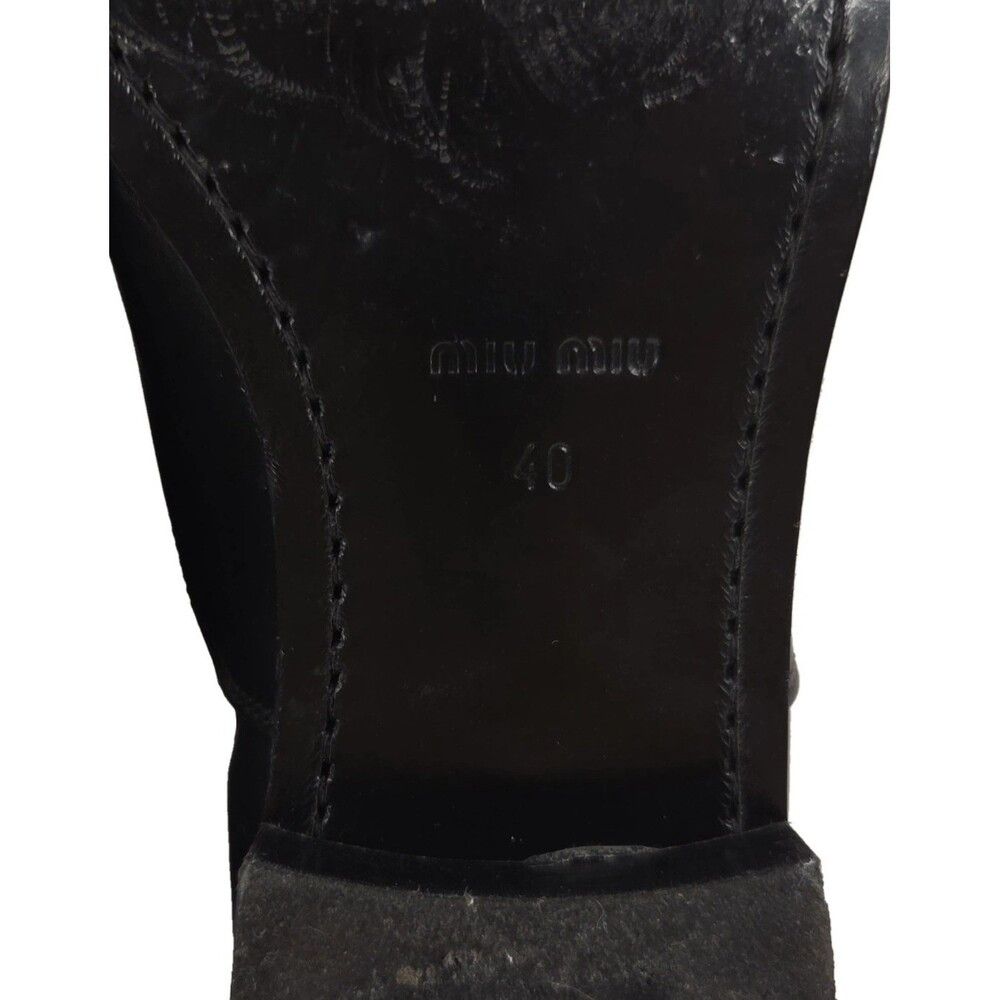 Miu Miu Miu Miu Cap Toe Oxford Shoes 40 EU 10 US Womens Black Silver Size US 10 / EU 43 - 8 Thumbnail