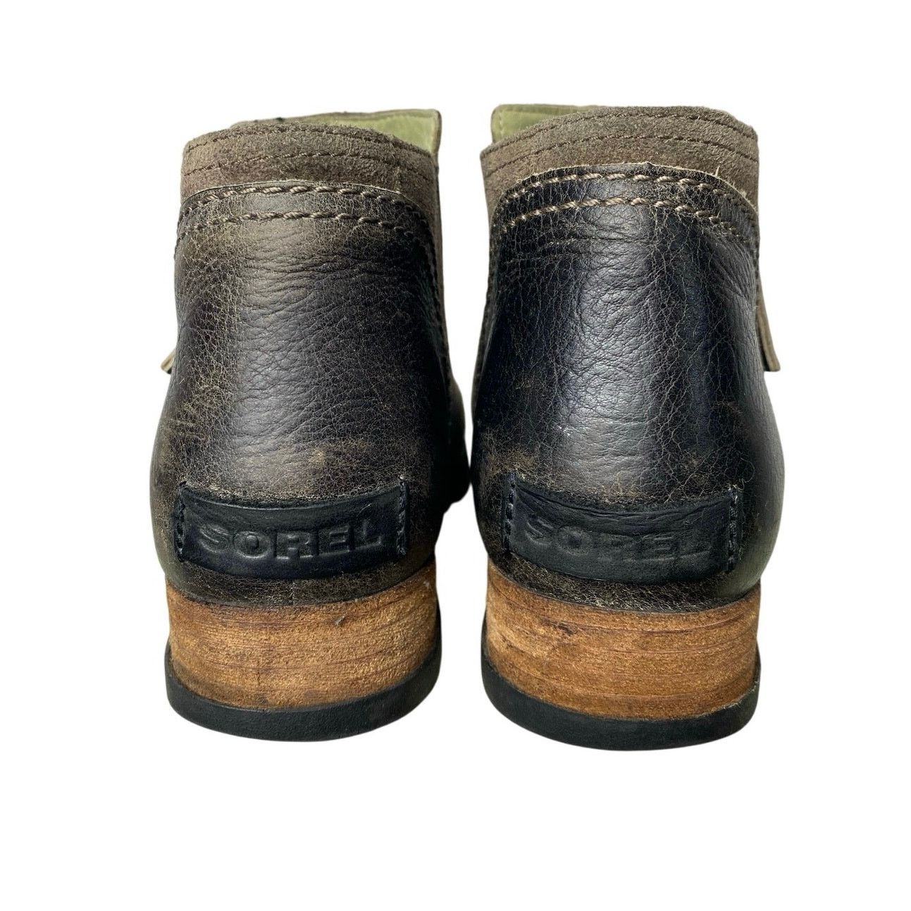 SOREL Sorel NL2161-245 Brn Leather Ankle Chelsea Boots W Sz 7 Size US 7 / IT 37 - 4 Thumbnail