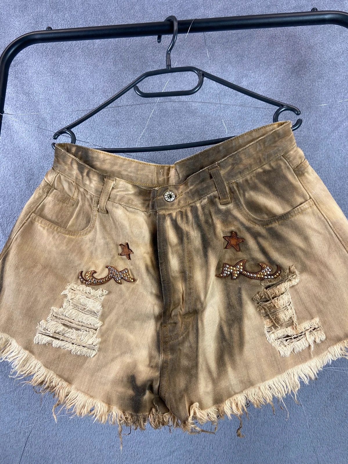 Vintage Vintage Cowboy Denim Shorts Blue Y2K XL Size 30" / US 8 / IT 44 - 3 Thumbnail