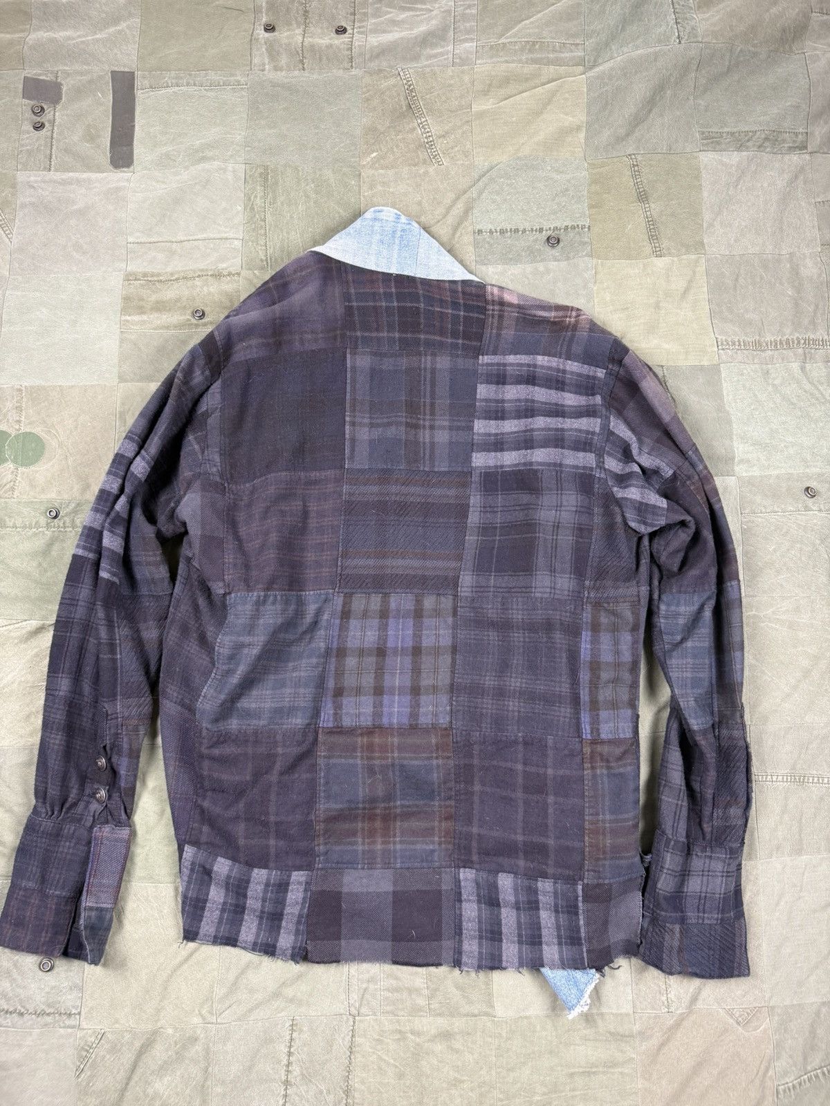 Greg Lauren Overdyed Patchwork Flannel Kimono Size US L / EU 52-54 / 3 - 4 Thumbnail
