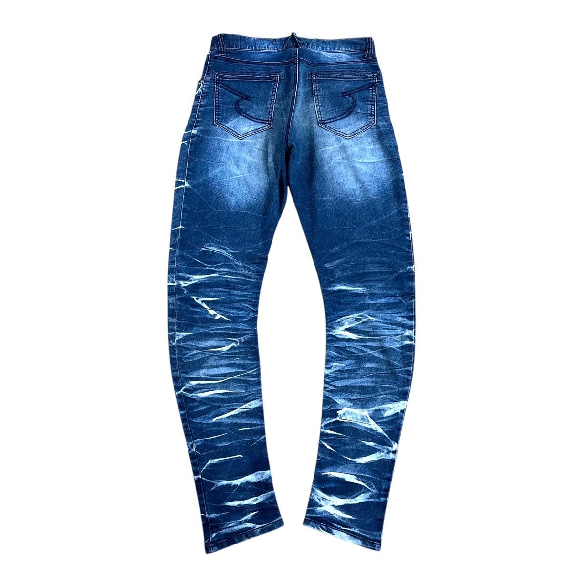 If Six Was Nine × Japanese Brand × semanticdesign 🇯🇵 Vintage Semantic Design Whiskered Faded Skinny Jeans Size US 29 - 11 Thumbnail