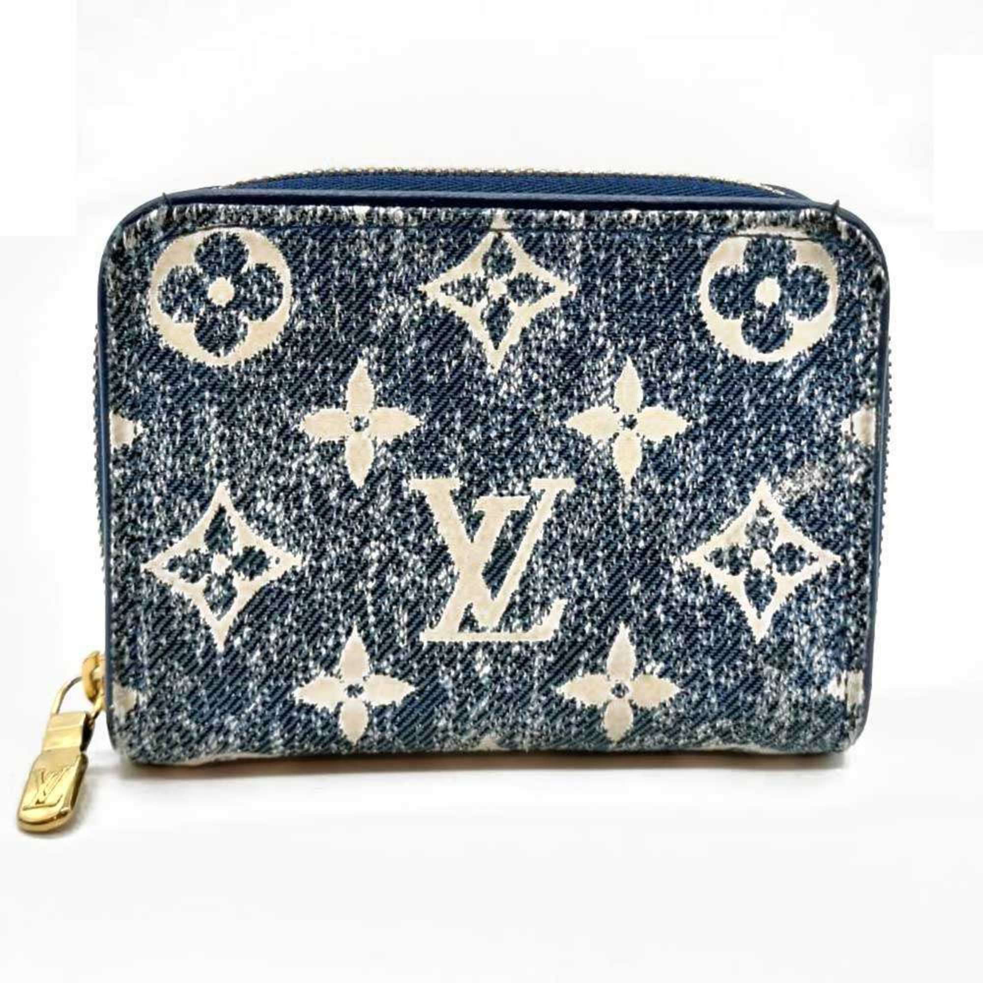 Louis Vuitton Louis Vuitton Zippy Coin Purse, Monogram Jacquard Denim, Blue, Round, M81185 Size ONE SIZE - 1 Thumbnail