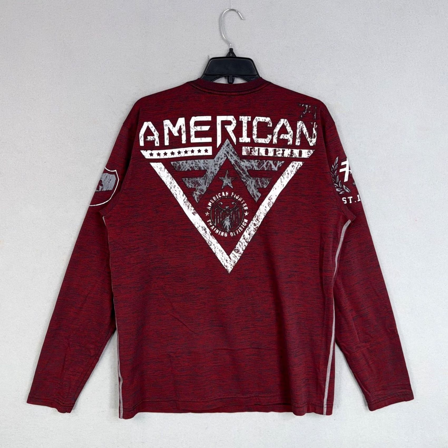 Vintage VINTAGE American Fighter Shirt Mens XL Red Athletic Graphic Training MMA Street Y2K Tee Size US XL / EU 56 / 4 - 6 Thumbnail
