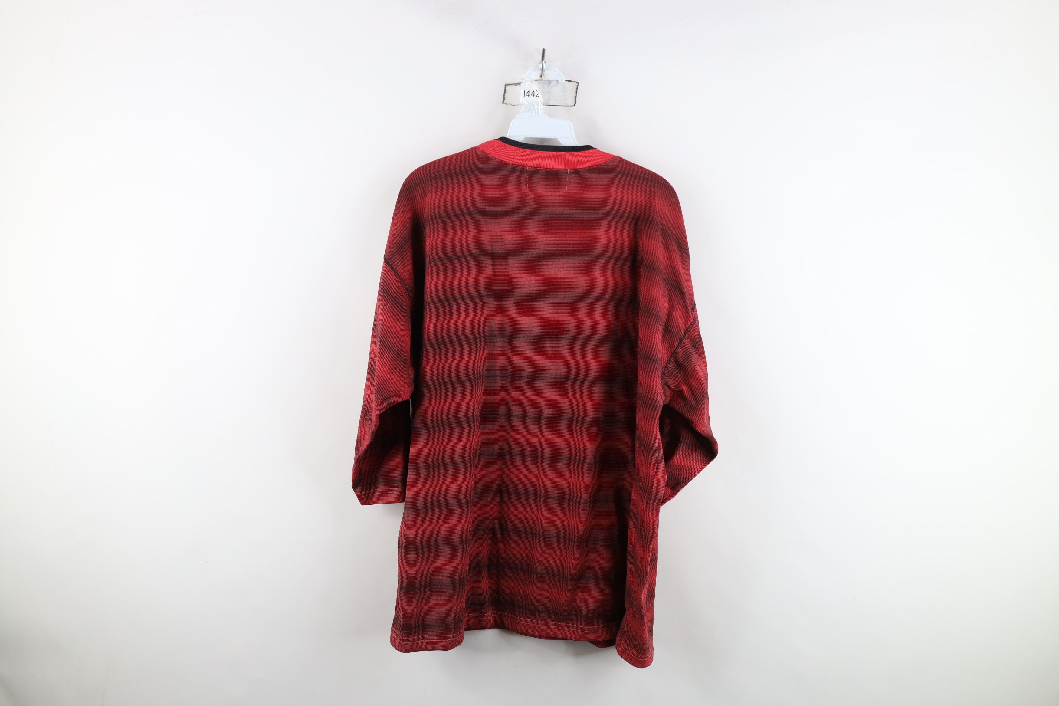Vintage Vintage 90s Bugle Boy Baggy Fit 3/4 Sleeve T-Shirt Red Size US XL / EU 56 / 4 - 8 Thumbnail