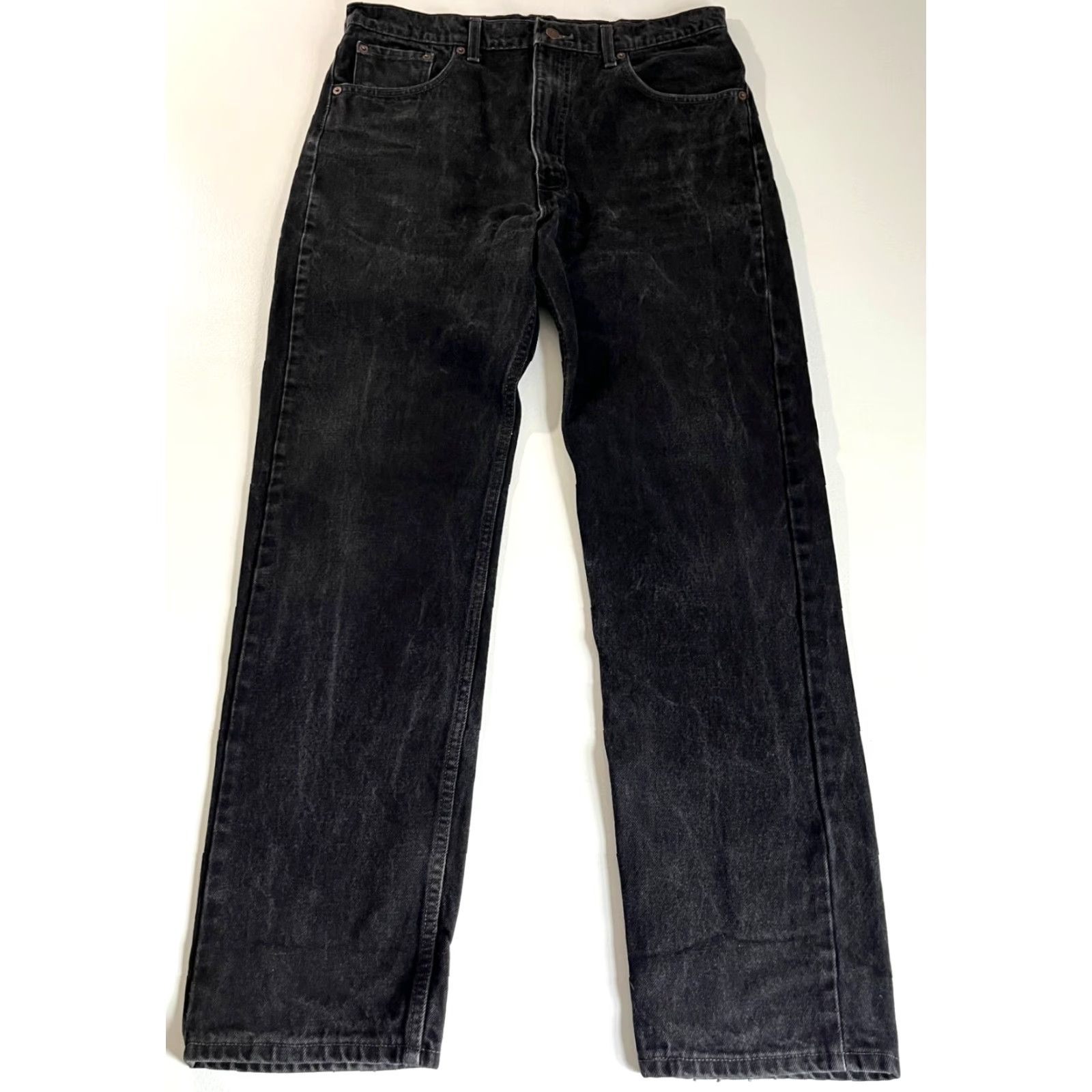 Levi's VINTAGE Levi's 505 Jeans Men Regular Fit Straight Black 33x32 90s USA Americana Size US 33 - 4 Thumbnail