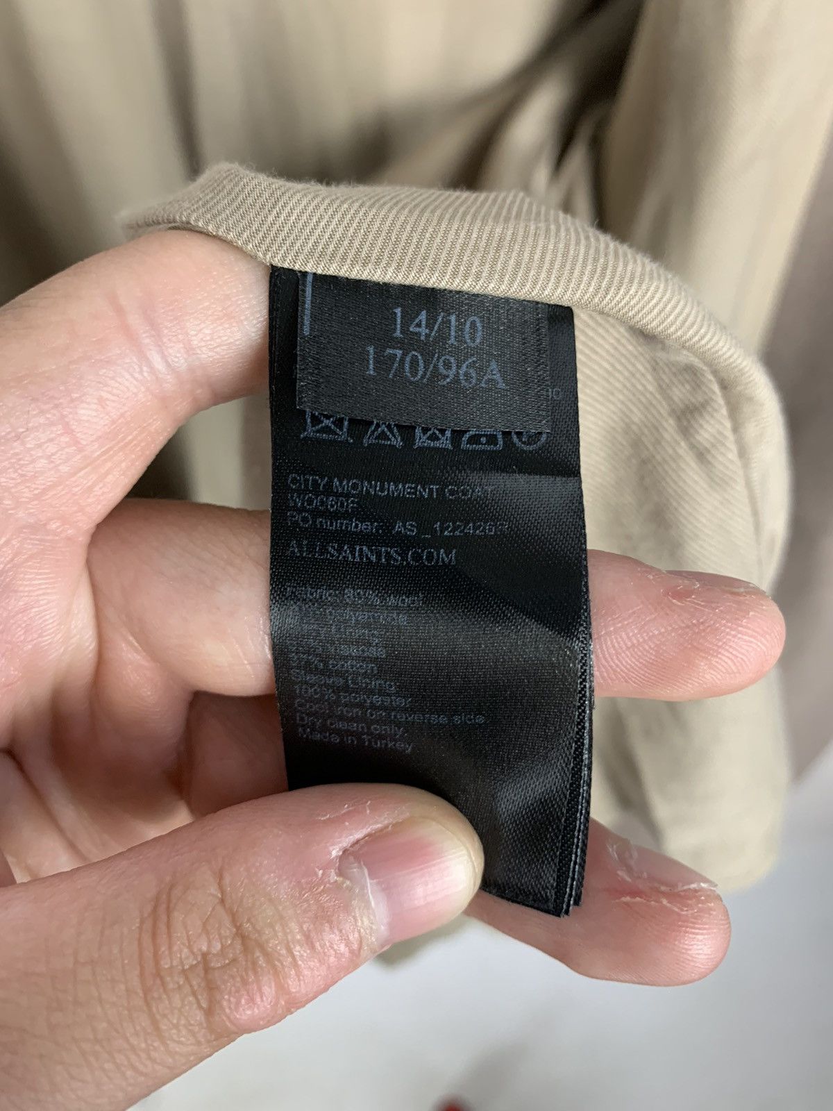Allsaints Allsaints City Monument Coat Women’s Size UK 14 Beige Size L / US 10 / IT 46 - 8 Thumbnail