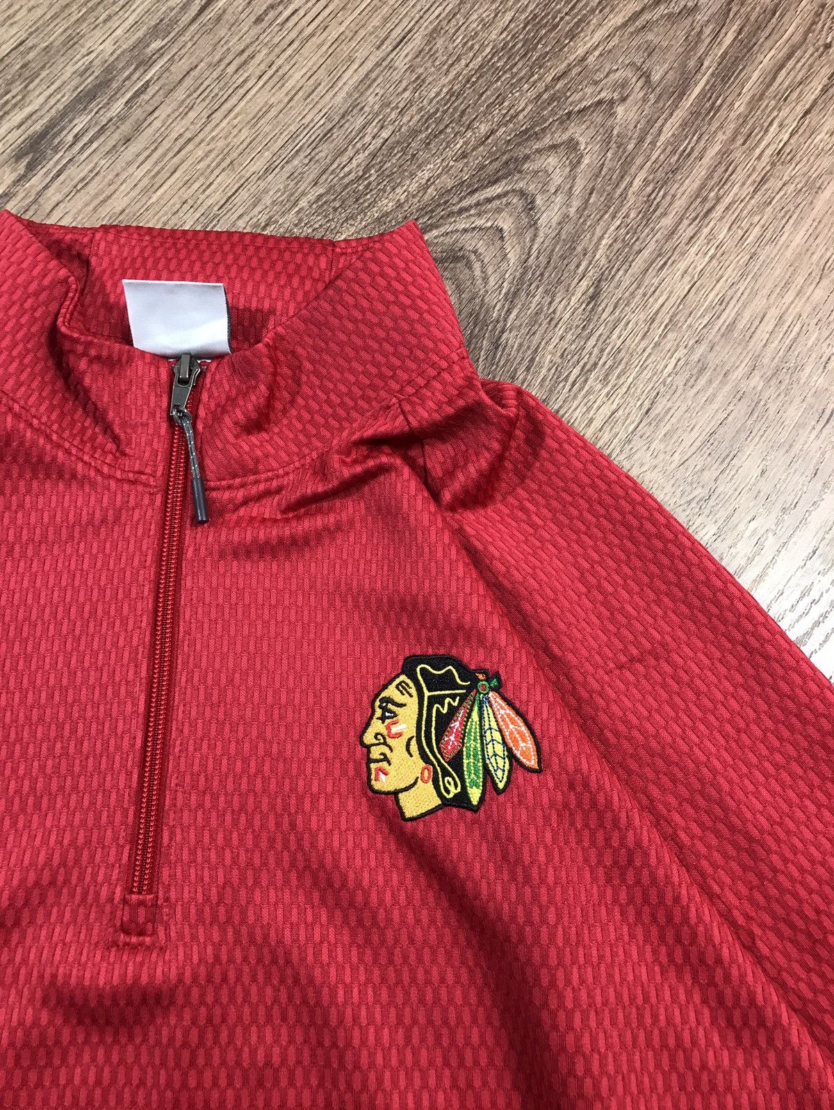NHL × Vintage NHL Vintage Chicago 1/3 Zip Sweatshirt Size US L / EU 52-54 / 3 - 4 Thumbnail