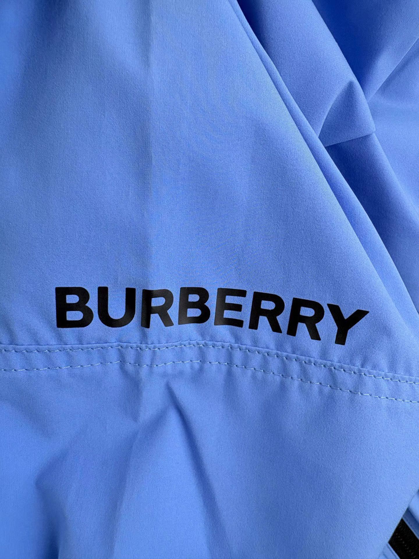 Burberry BURBERRY Blue Drawstring Waist Trench Coat Size XXS / US 00 / IT 34 - 4 Thumbnail