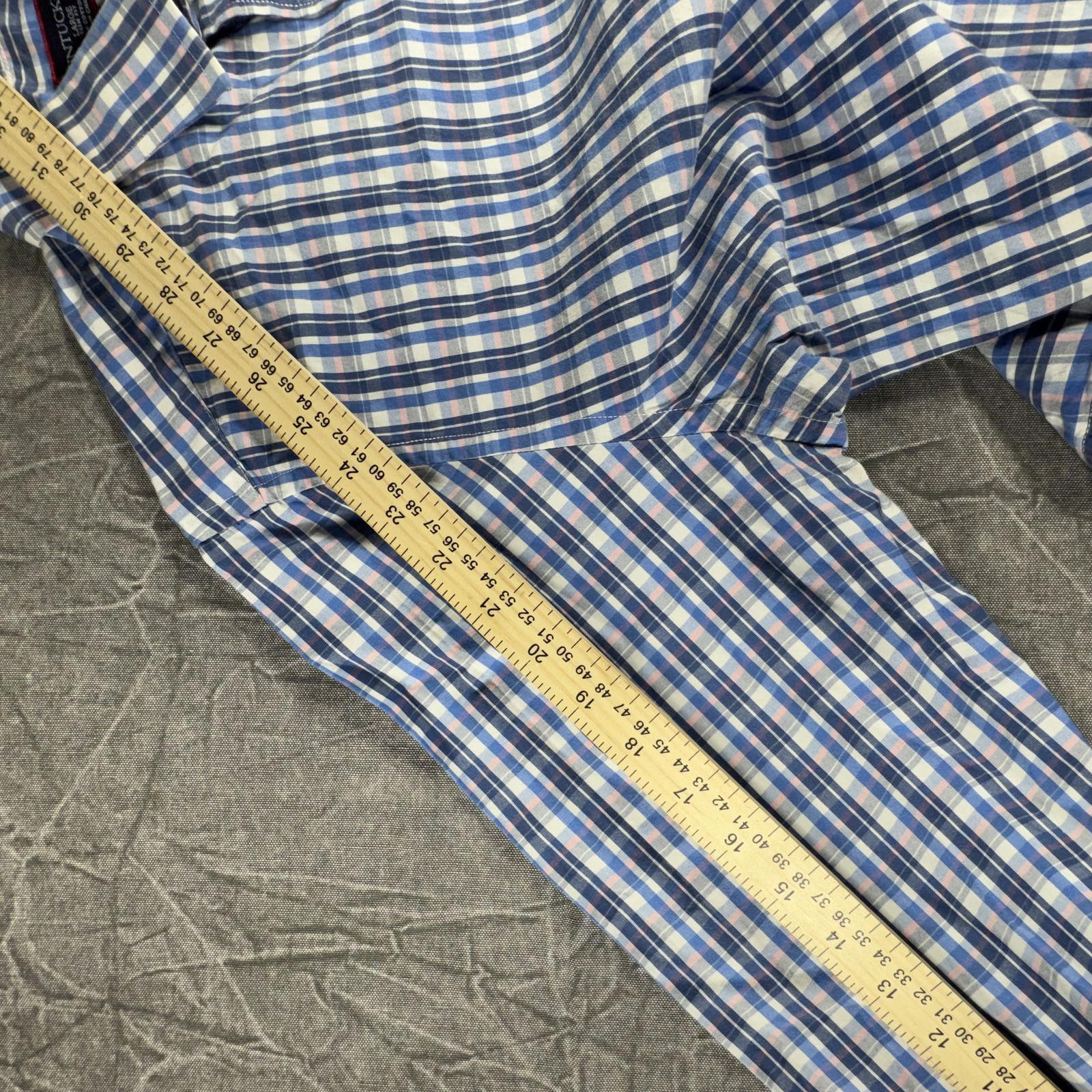 UNTUCKit UNTUCKit Button up Men's L Blue Pink 100% Cotton Size US L / EU 52-54 / 3 - 5 Thumbnail