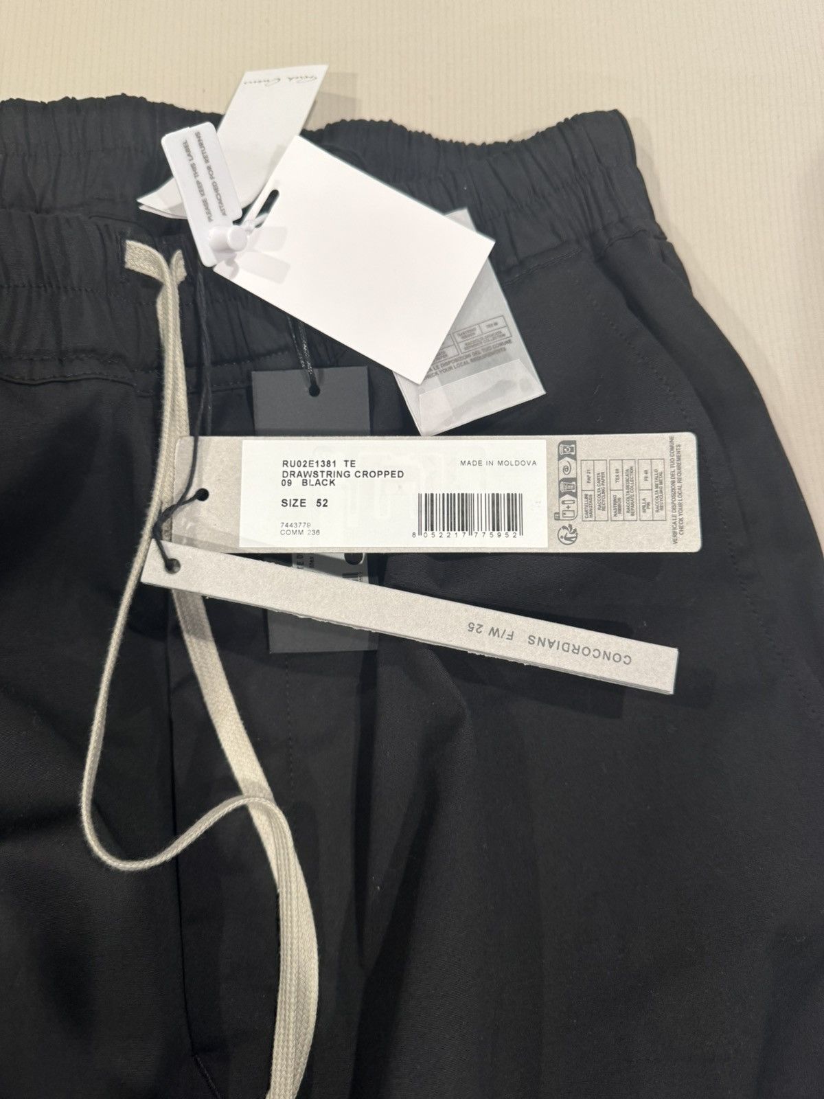 Rick Owens RICK OWENS Black Concordians Forever Cropped Trousers Size US 36 / EU 52 - 3 Thumbnail