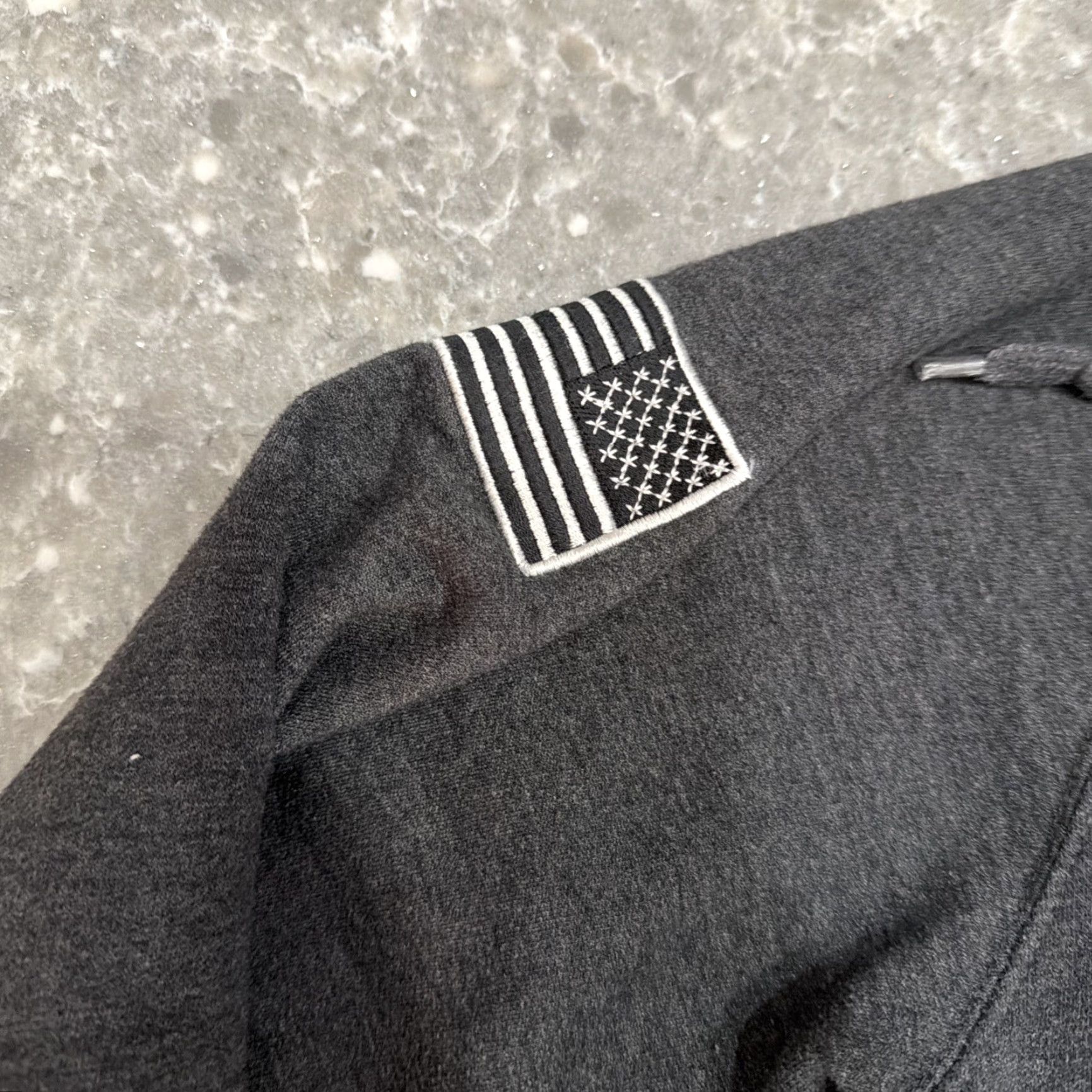 Vintage Vortex Optics Men's L Full Zip Hoodie American Flag Gray Size US L / EU 52-54 / 3 - 3 Thumbnail
