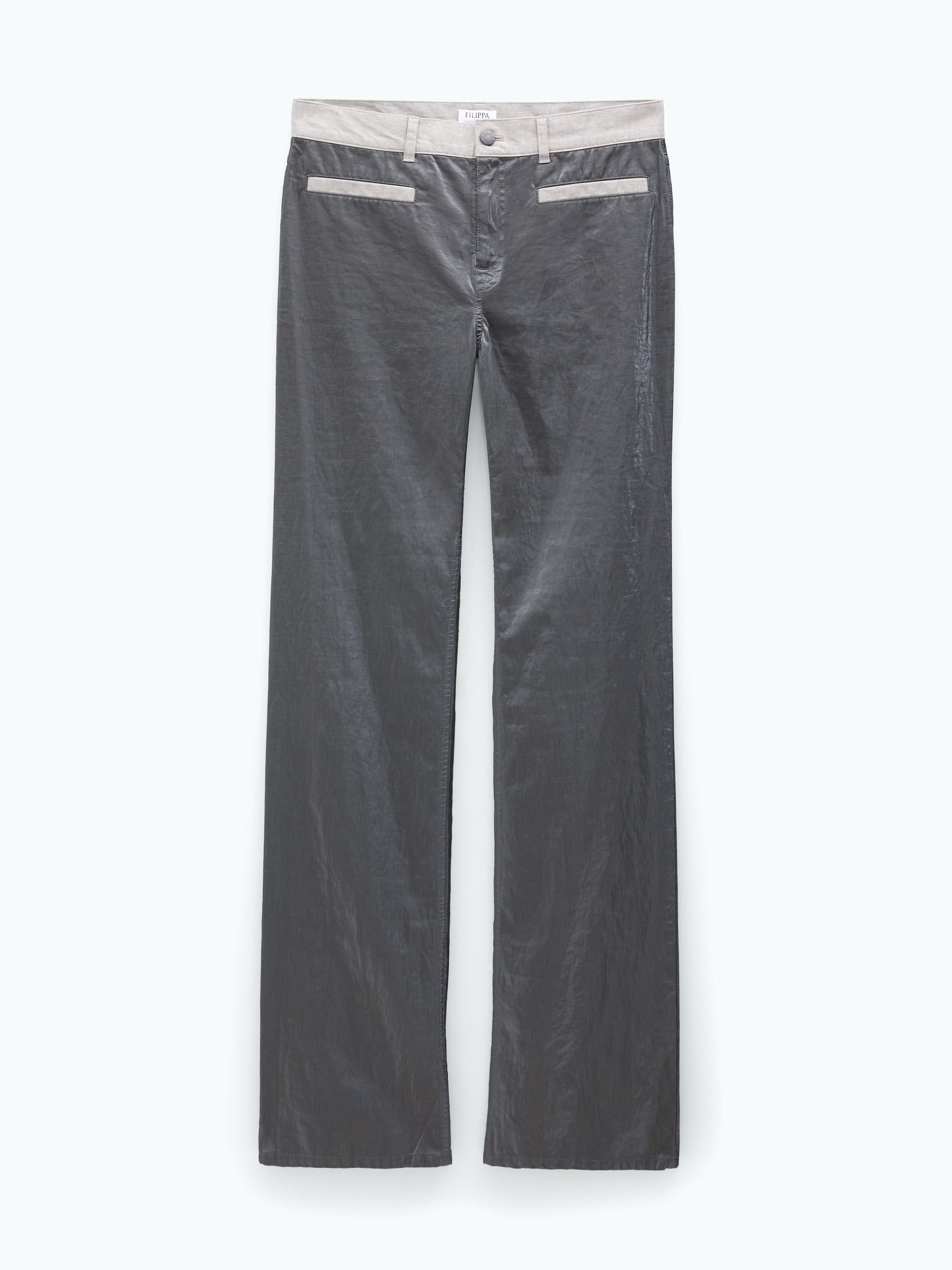 Filippa K Filippa K Straight Metallic Trousers Pants Size 26" / US 2 / IT 38 - 1 Thumbnail