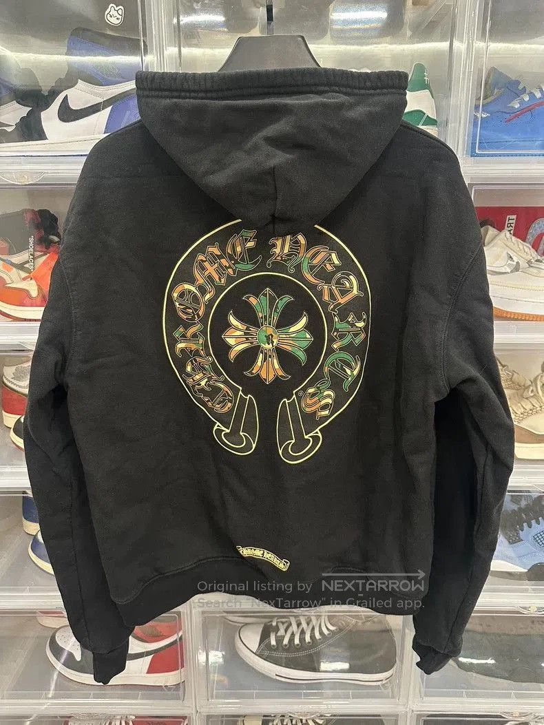 Black Chrome Hearts Zip Hoodie.