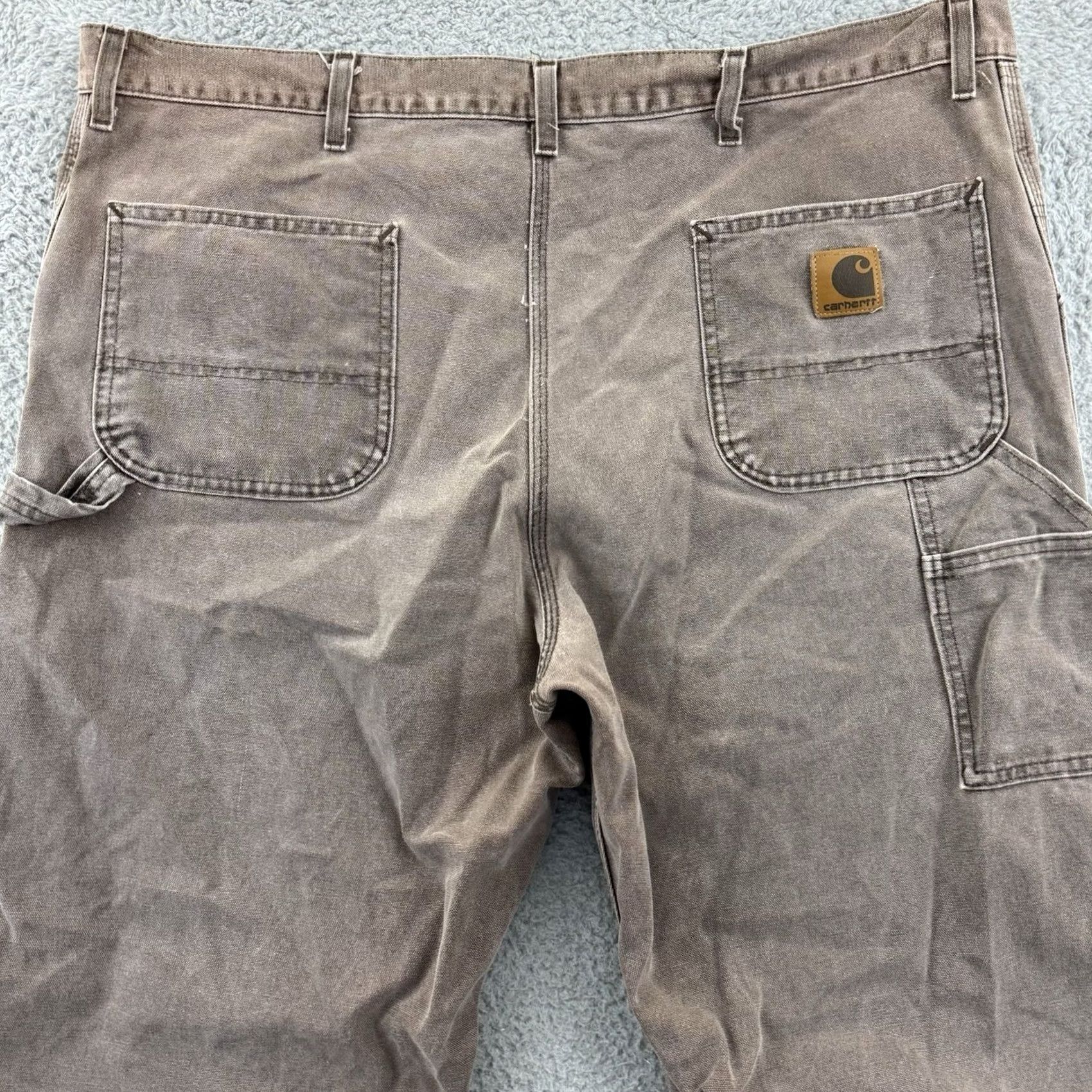 Carhartt VINTAGE Carhartt Pants Men’s 44x34 Brown Carpenter Dungaree Loose 90s Workwear Size US 44 / EU 60 - 7 Thumbnail