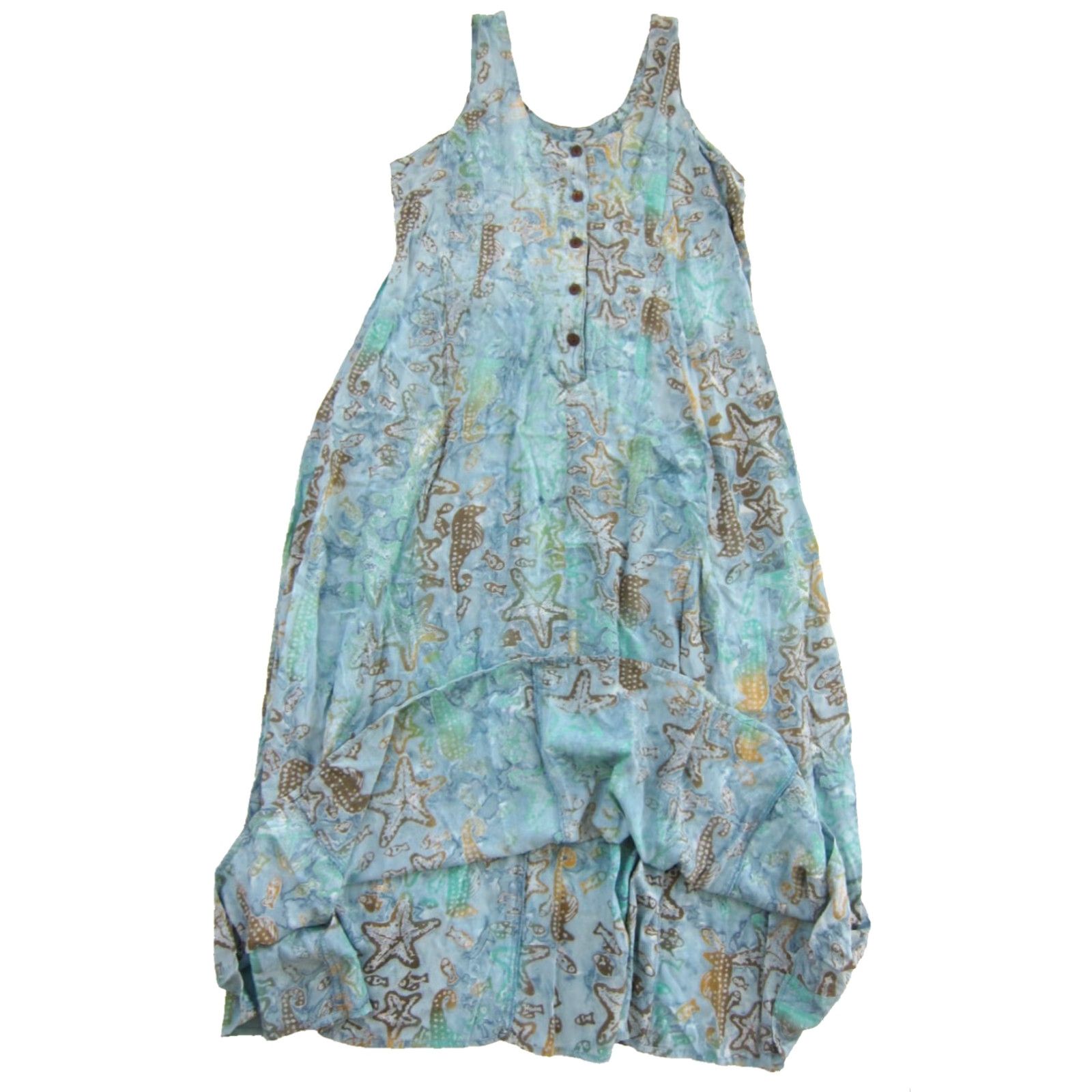 Vintage VINTAGE Young Fashion Maxi Dress Tank Shirt Womens M Blue Size M / US 6-8 / IT 42-44 - 5 Thumbnail