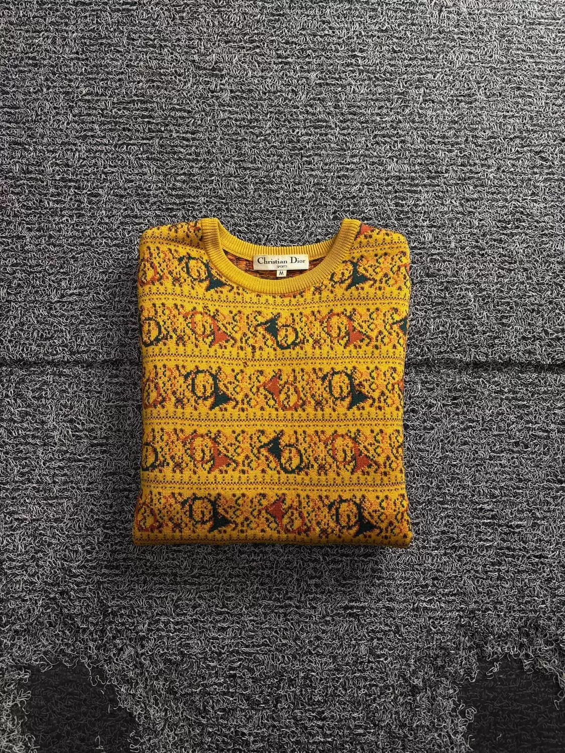 Christian Dior Monsieur Dior Vintage Unique Tudor Rose Unisex Knit Sweater Size M / US 6-8 / IT 42-44 - 1 Thumbnail