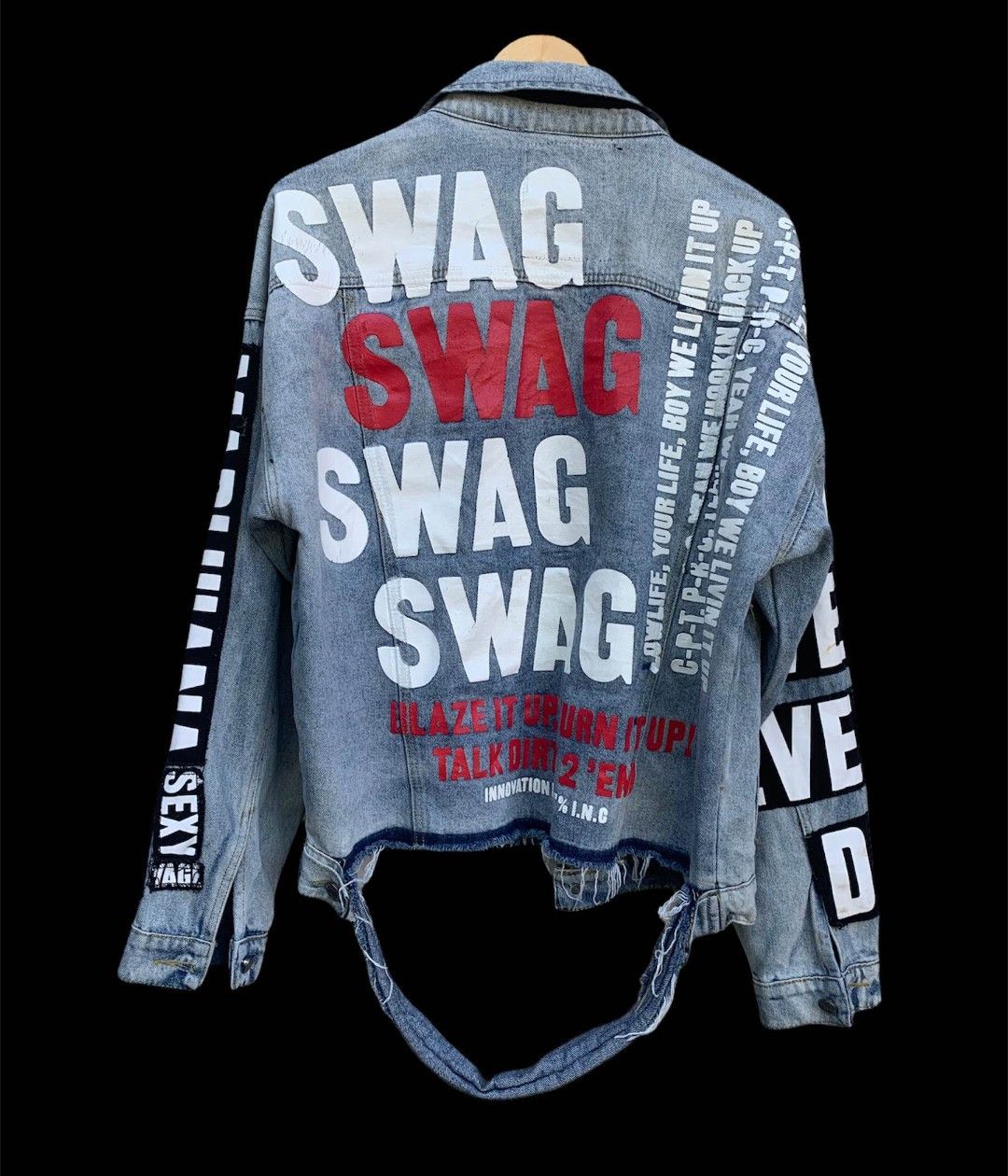 Japanese Brand Vintage Japanese 33% Inc Ripped Denim Jacket Size US M / EU 48-50 / 2 - 2 Thumbnail