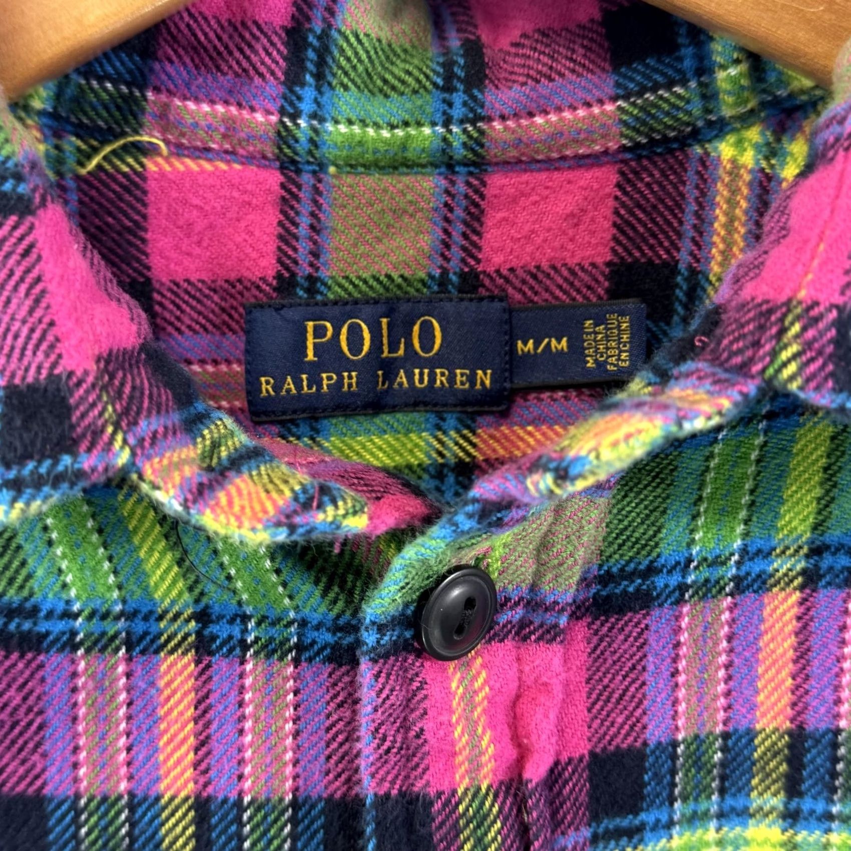 Polo Ralph Lauren Polo Ralph Lauren Shirt Mens Medium Pink Green Plaid Flannel Long Sleeve Cotton Button-Up Casual Size US M / EU 48-50 / 2 - 4 Thumbnail