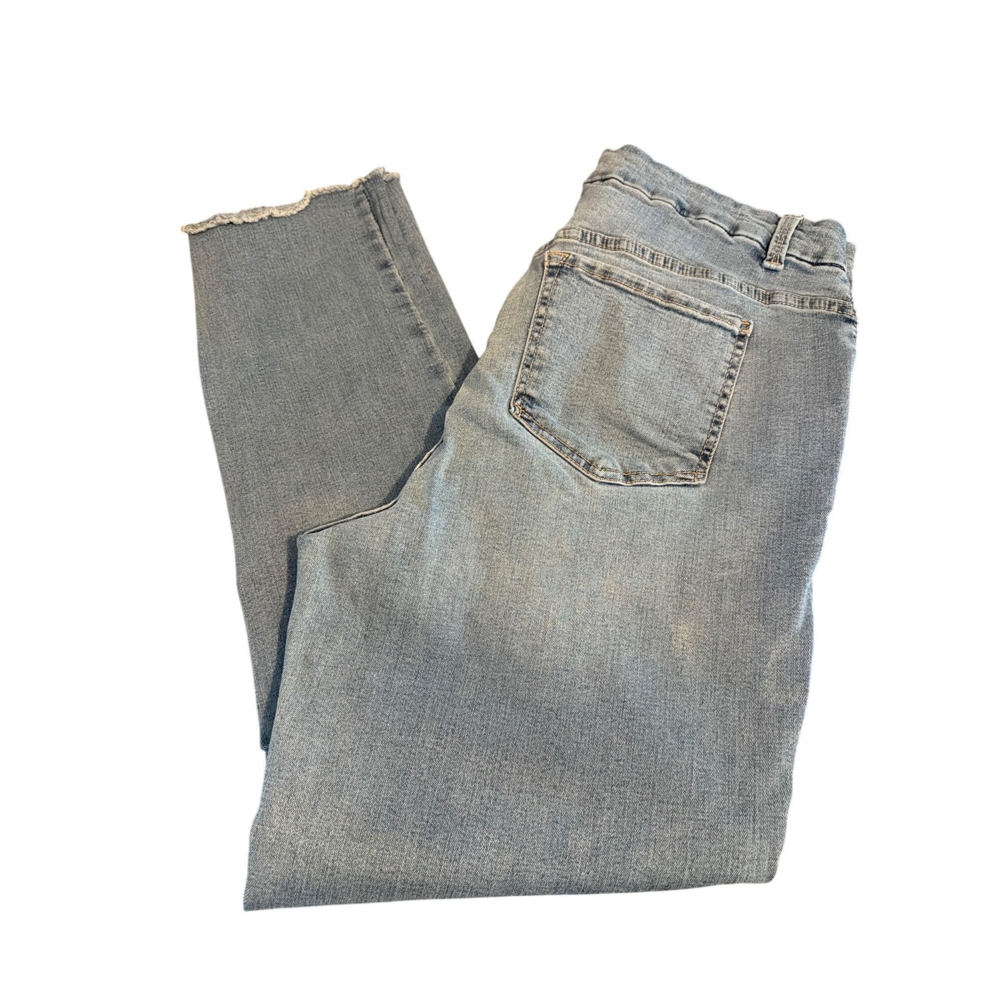 Other Time Tru High Rise Denim Jeans Light Wash Raw Hem 5 Pocket S Size 38" / US 16 / IT 52 - 3 Thumbnail