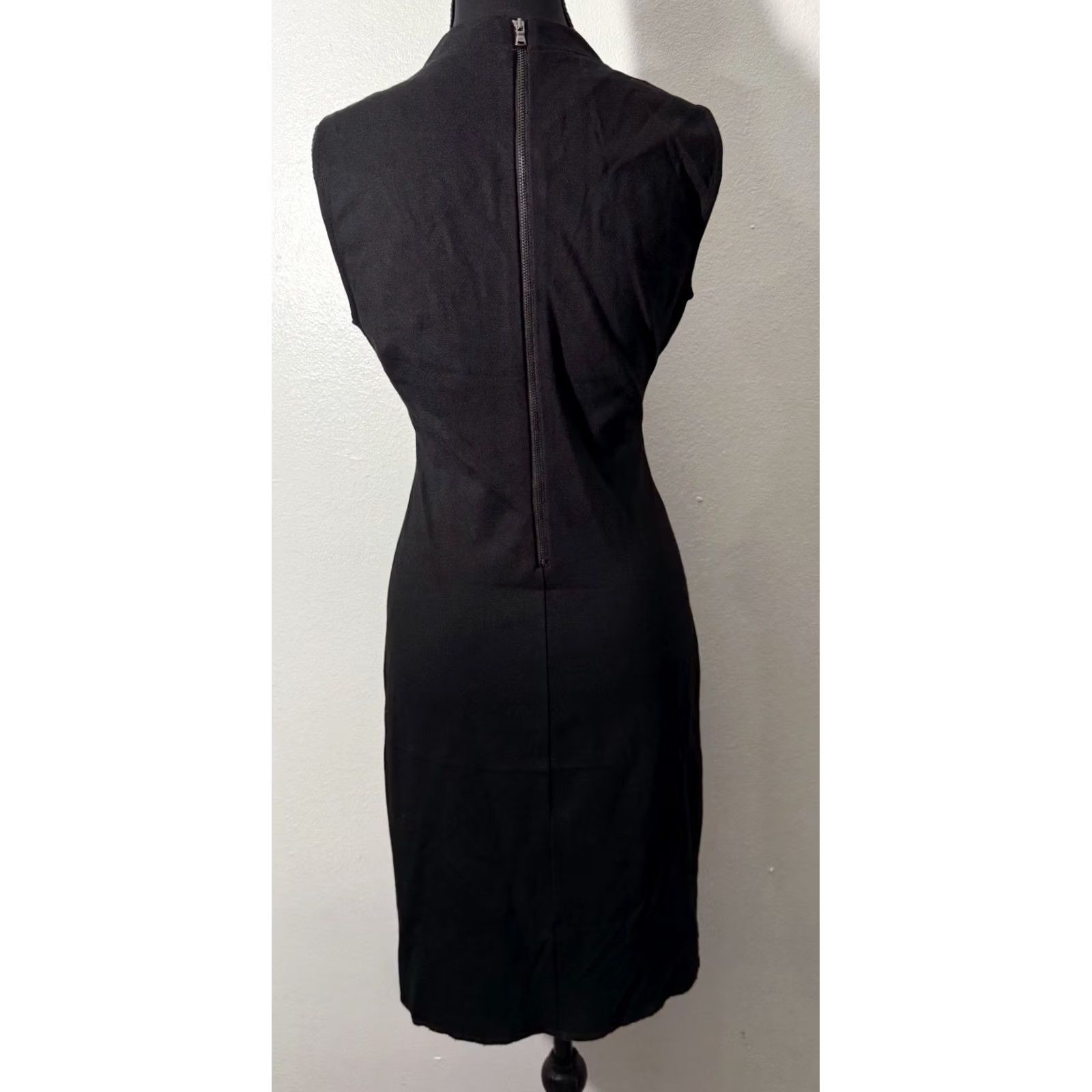 Kenneth Cole Kenneth Cole New York Black Sleeveless Bodycon Dress | Size 8 | Zip Back | Party/Cocktail Size M / US 6-8 / IT 42-44 - 2 Thumbnail