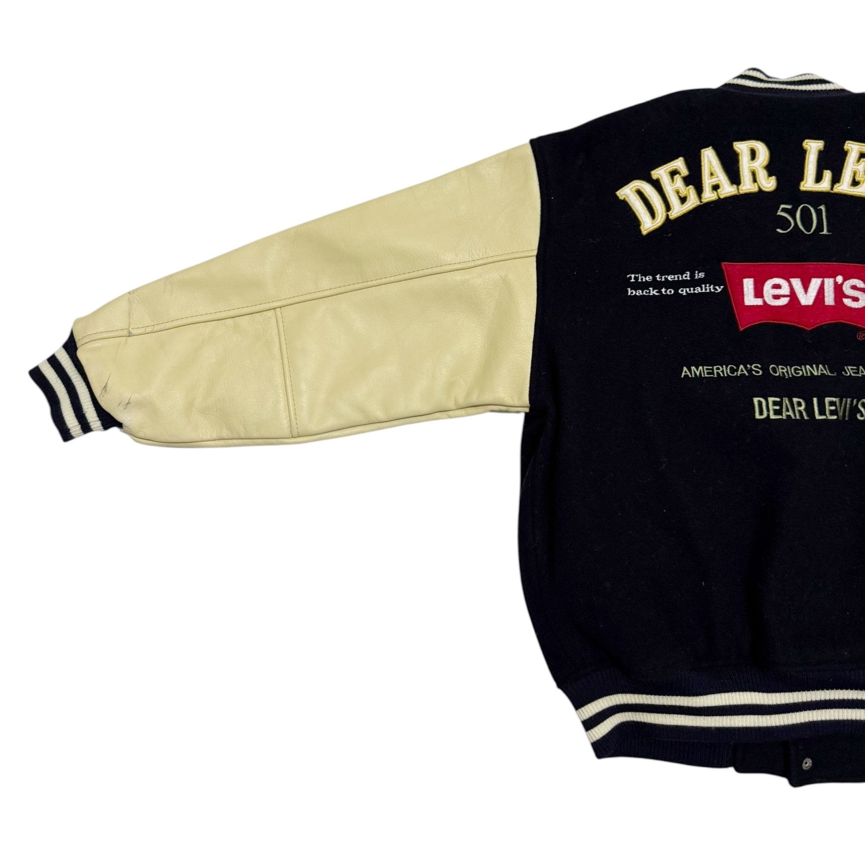 Levi's Levis Leather Wool Varsity Jacket Size US S / EU 44-46 / 1 - 10 Thumbnail