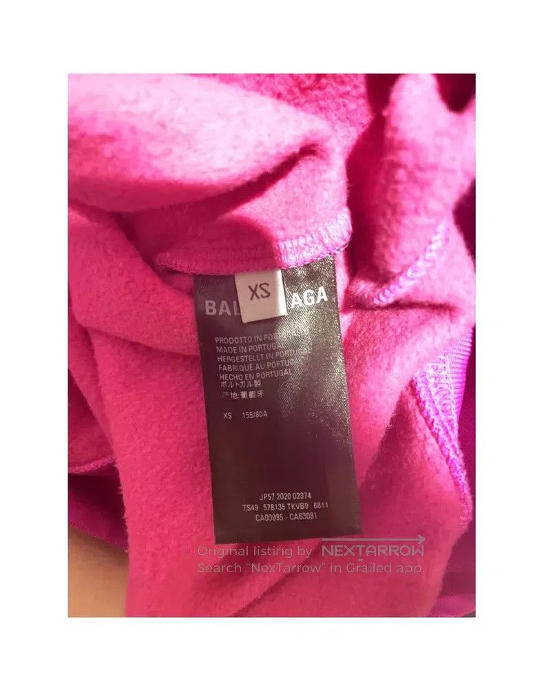Balenciaga Balenciaga Dragon Fruit Color Hoodie with Pink Hood Size XS / US 0-2 / IT 36-38 - 3 Thumbnail
