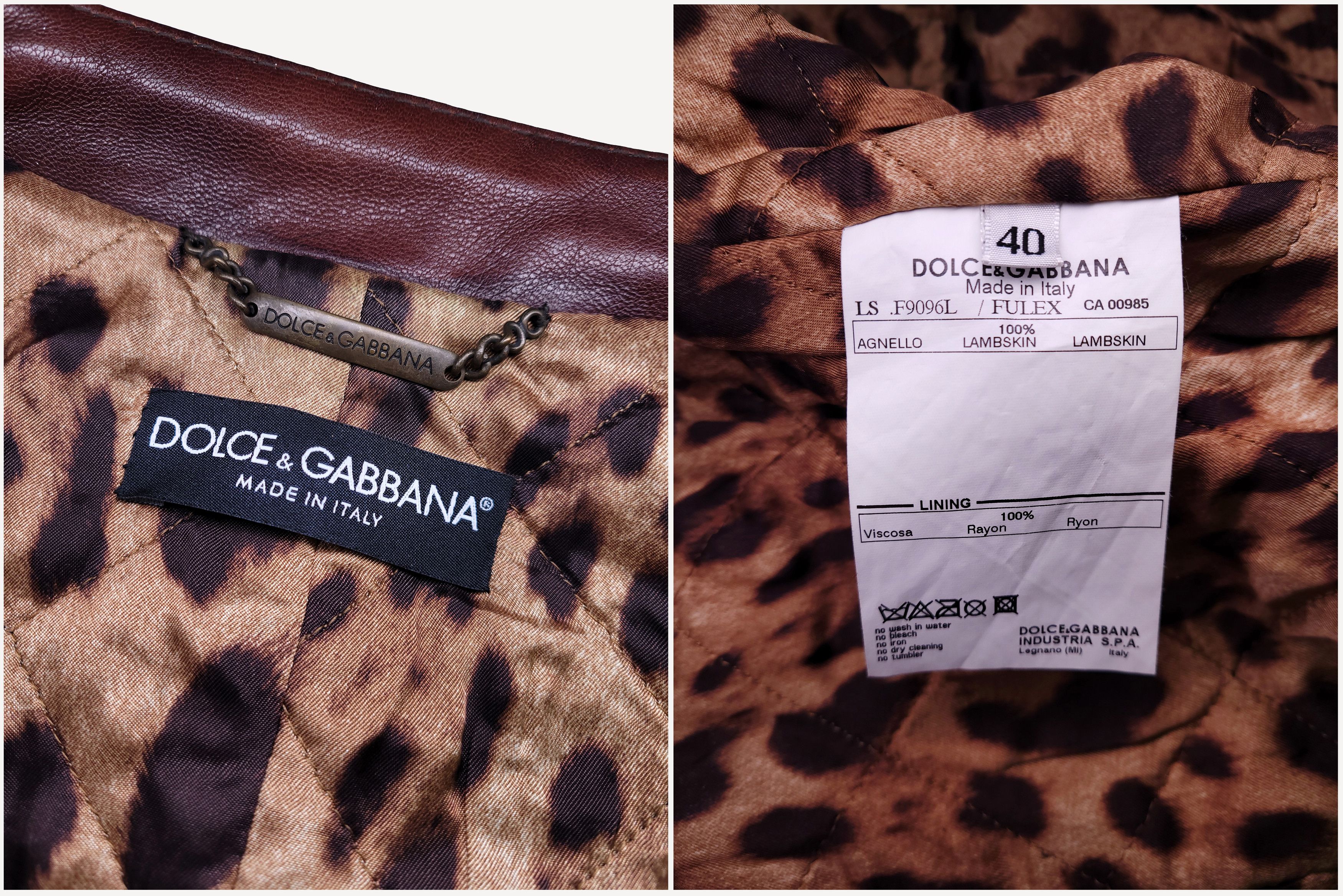 Dolce & Gabbana Dolce & Gabbane _ Italy _ Officer _ Leopard _ Lambskin Size S / US 4 / IT 40 - 9 Thumbnail