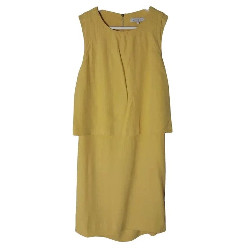 Sandro Sandro yellow mini dress Size L / US 10 / IT 46 - 1 Thumbnail