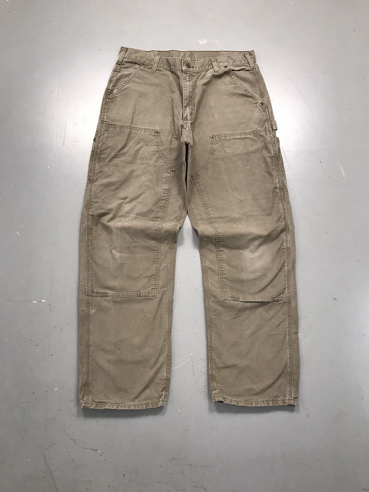 Vintage Carhartt B195 LBR double knee carpenter denim