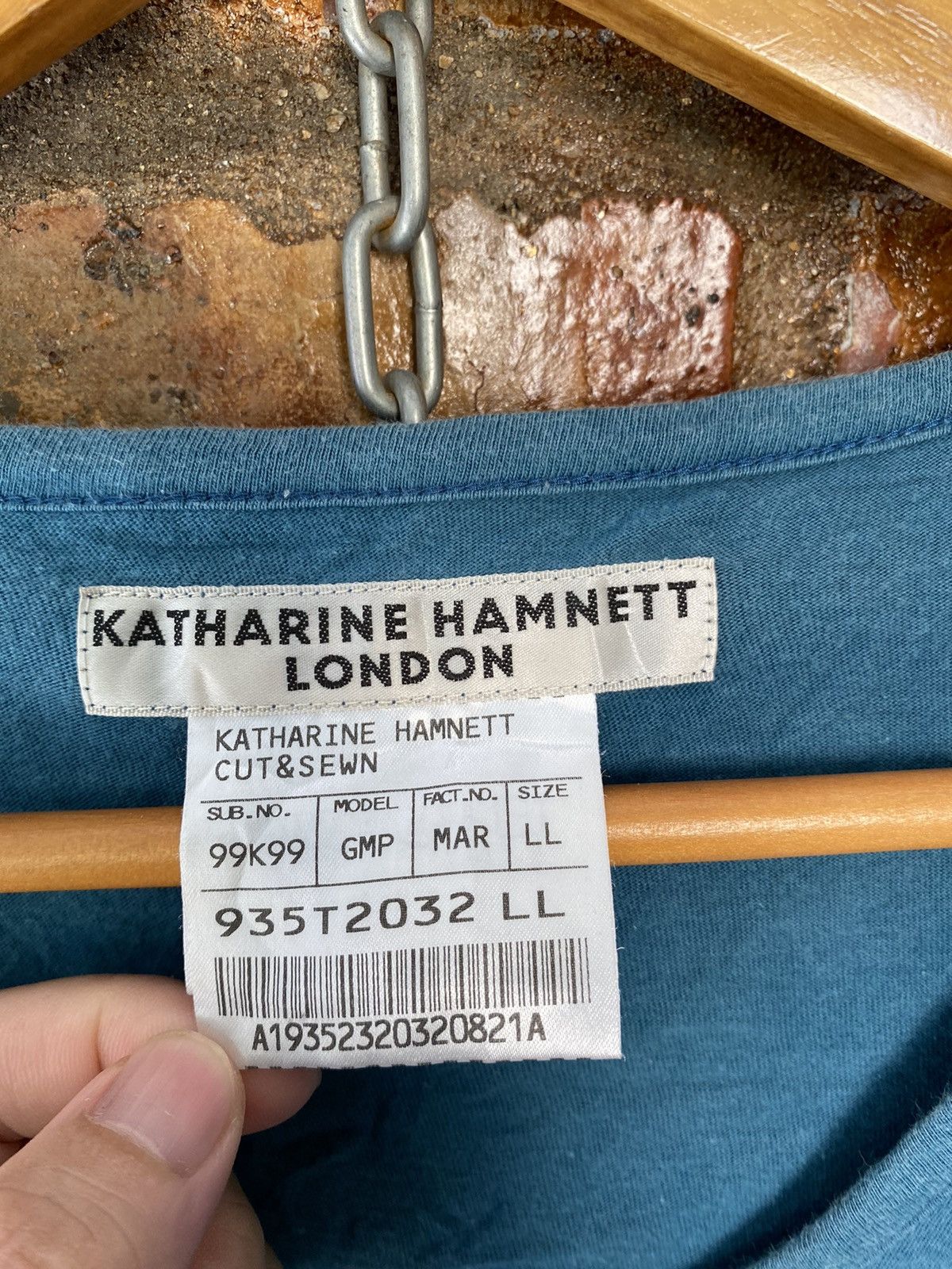 Katharine Hamnett London 90s K.Hamnett Checked logo tee Made in Japan Size US M / EU 48-50 / 2 - 7 Thumbnail