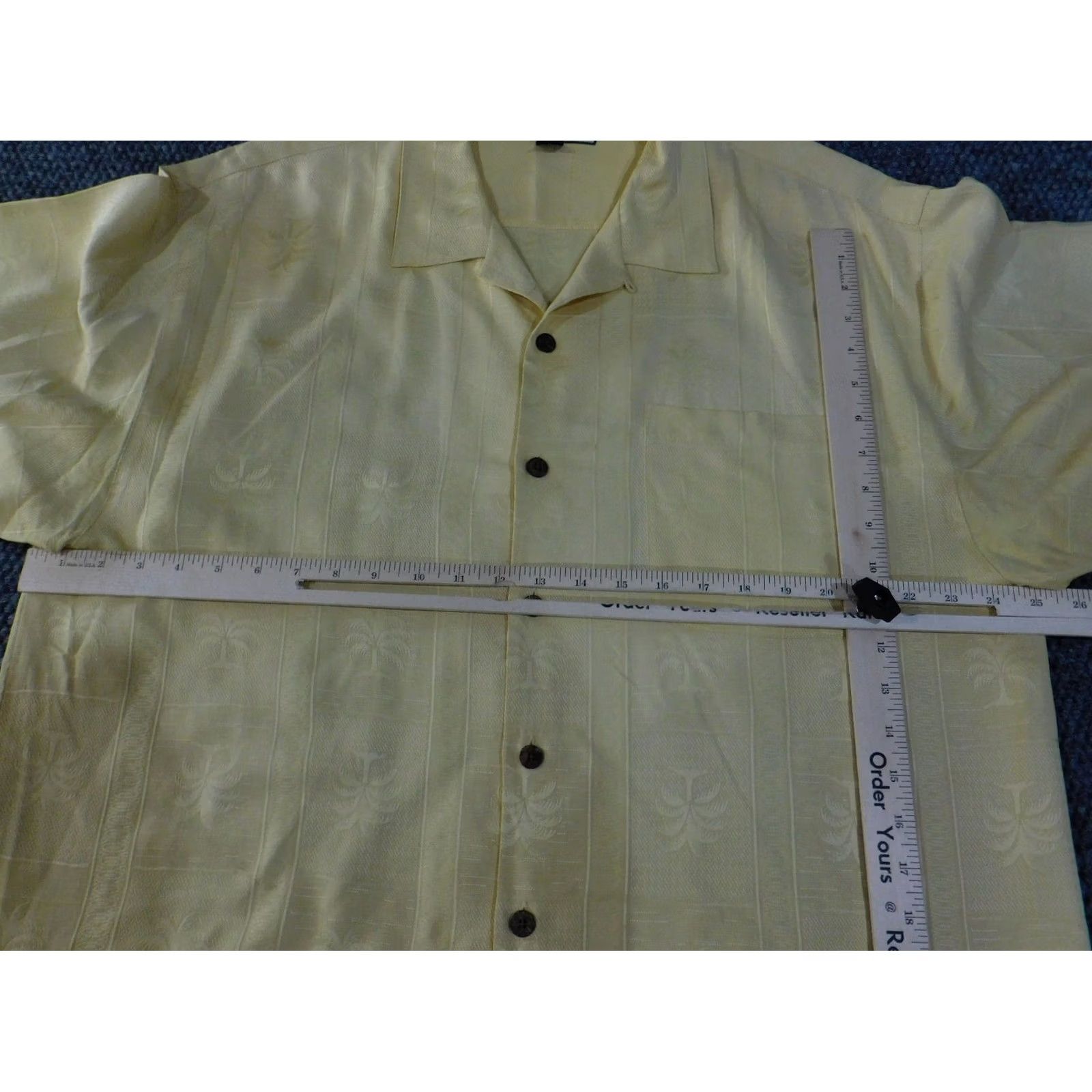 Tommy Bahama Tommy Bahama Shirt Mens XL Yellow Silk Tropical Casual Button Front Short Sleeve Size US XL / EU 56 / 4 - 6 Thumbnail