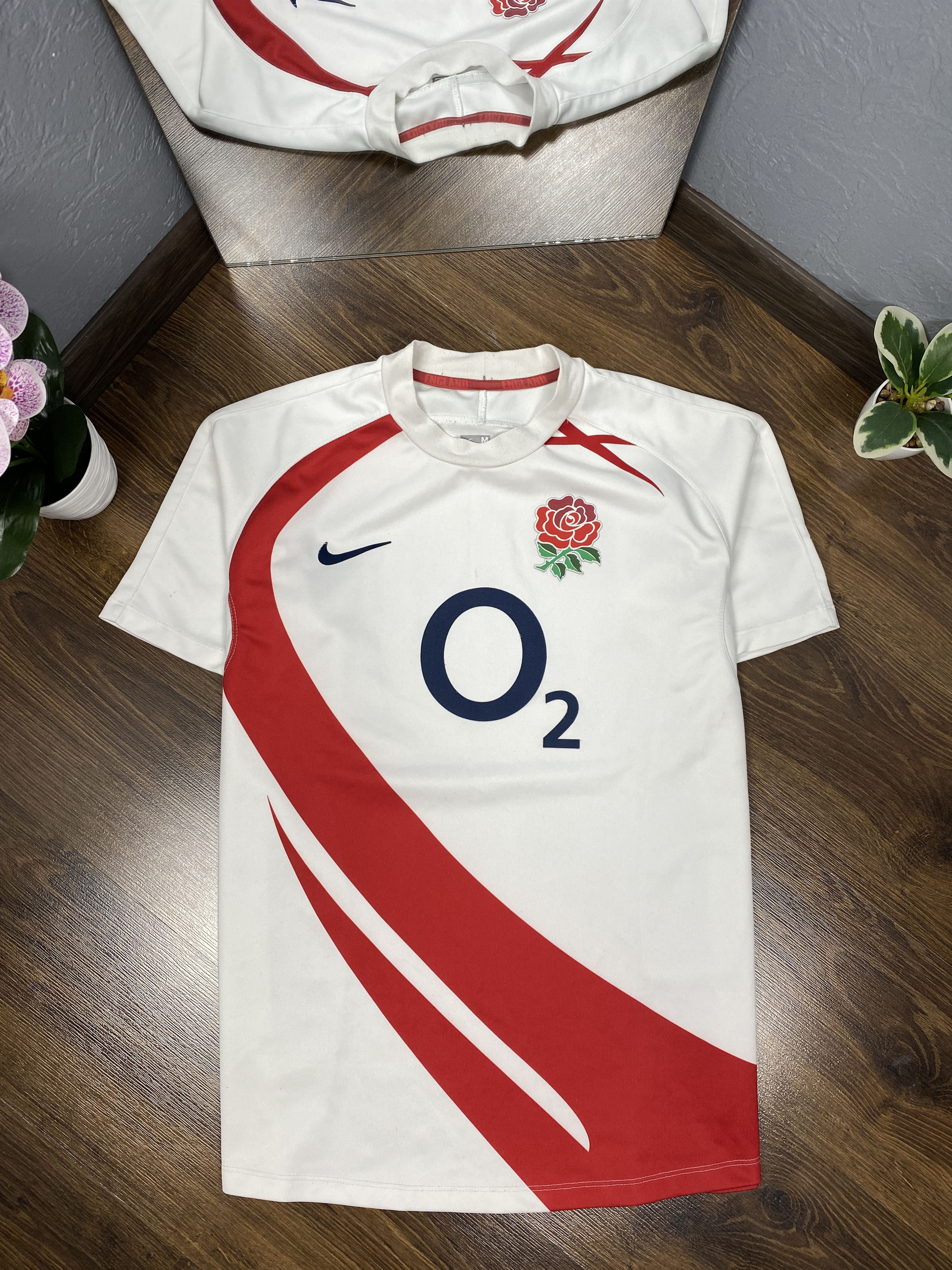 Nike Nike Vintage O2 Rugby T-shirt y2k Size US M / EU 48-50 / 2 - 1 Thumbnail